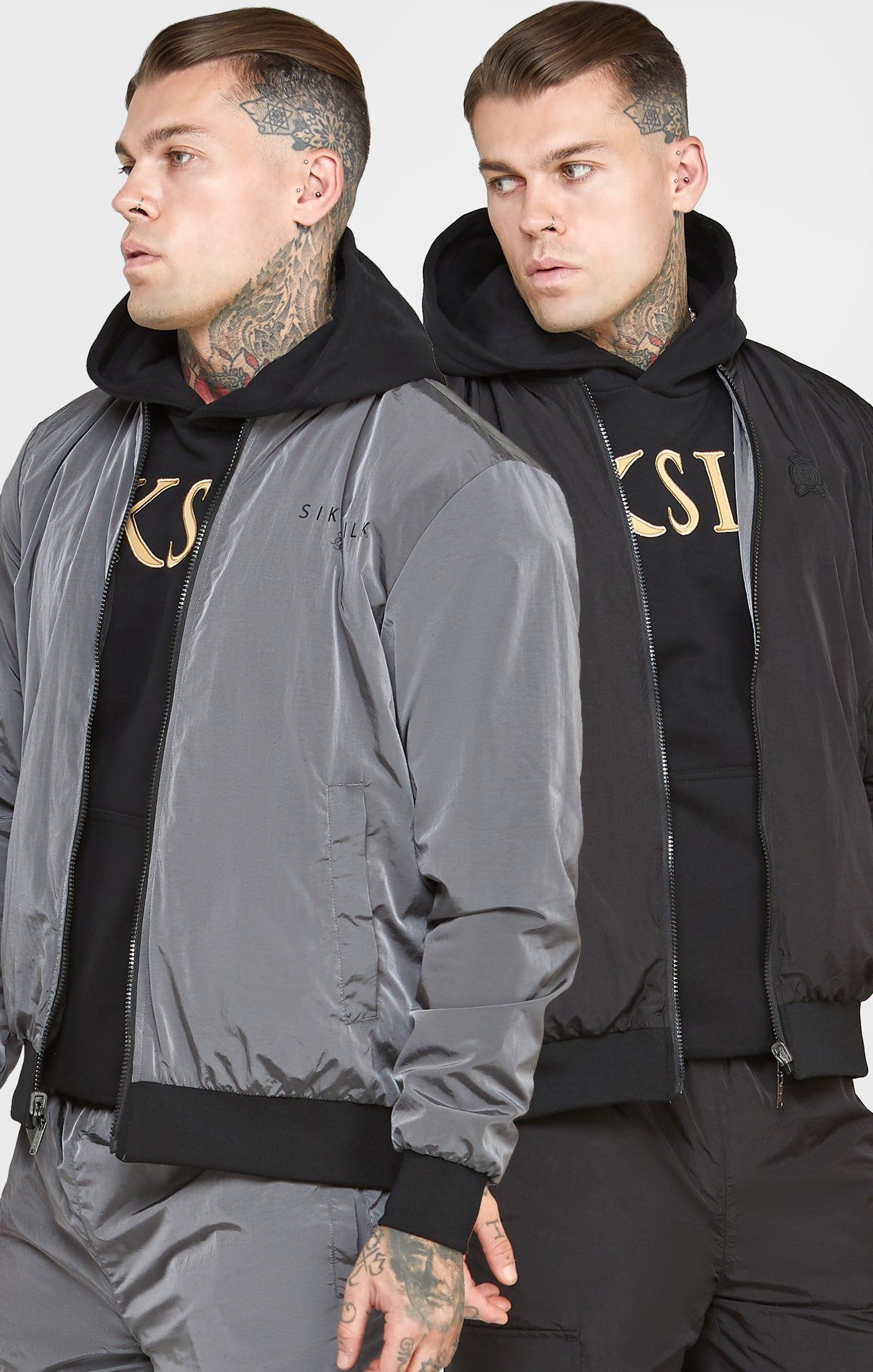 Black Reversible Bomber sold by Siksilk