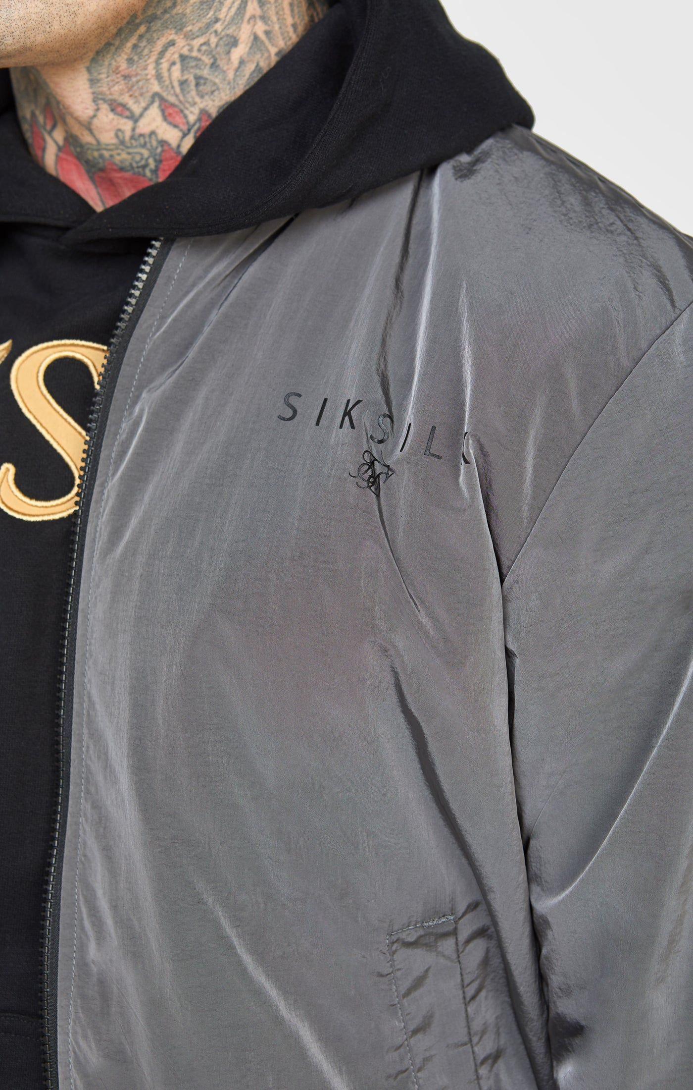 Black Reversible Bomber sold by Siksilk product image thumbnail 2