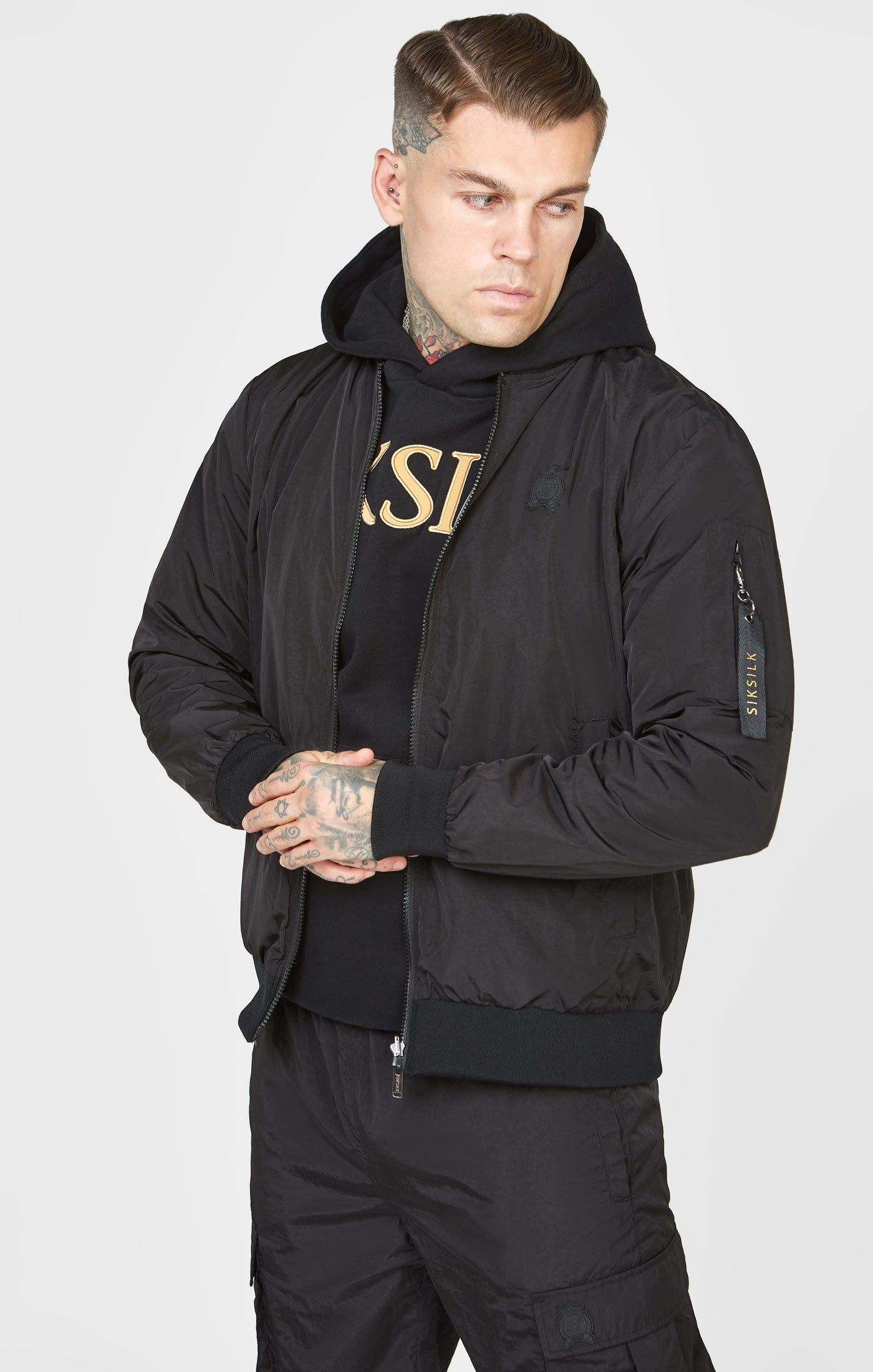 Black Reversible Bomber sold by Siksilk product image thumbnail 3