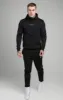 Black Debossed Print Overhead Hoodie sold by Siksilk