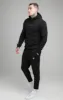 Black Debossed Print Overhead Hoodie sold by Siksilk