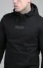 Black Debossed Print Overhead Hoodie sold by Siksilk