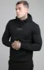 Black Debossed Print Overhead Hoodie sold by Siksilk