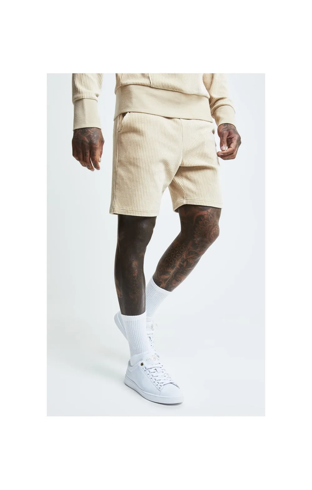 SikSilk Allure Corduroy Shorts - Beige sold by Siksilk product image thumbnail 2
