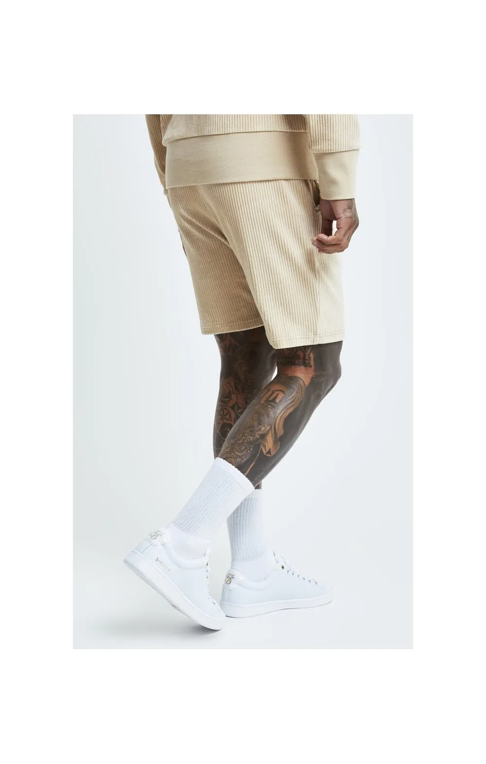 SikSilk Allure Corduroy Shorts - Beige sold by Siksilk product image thumbnail 3