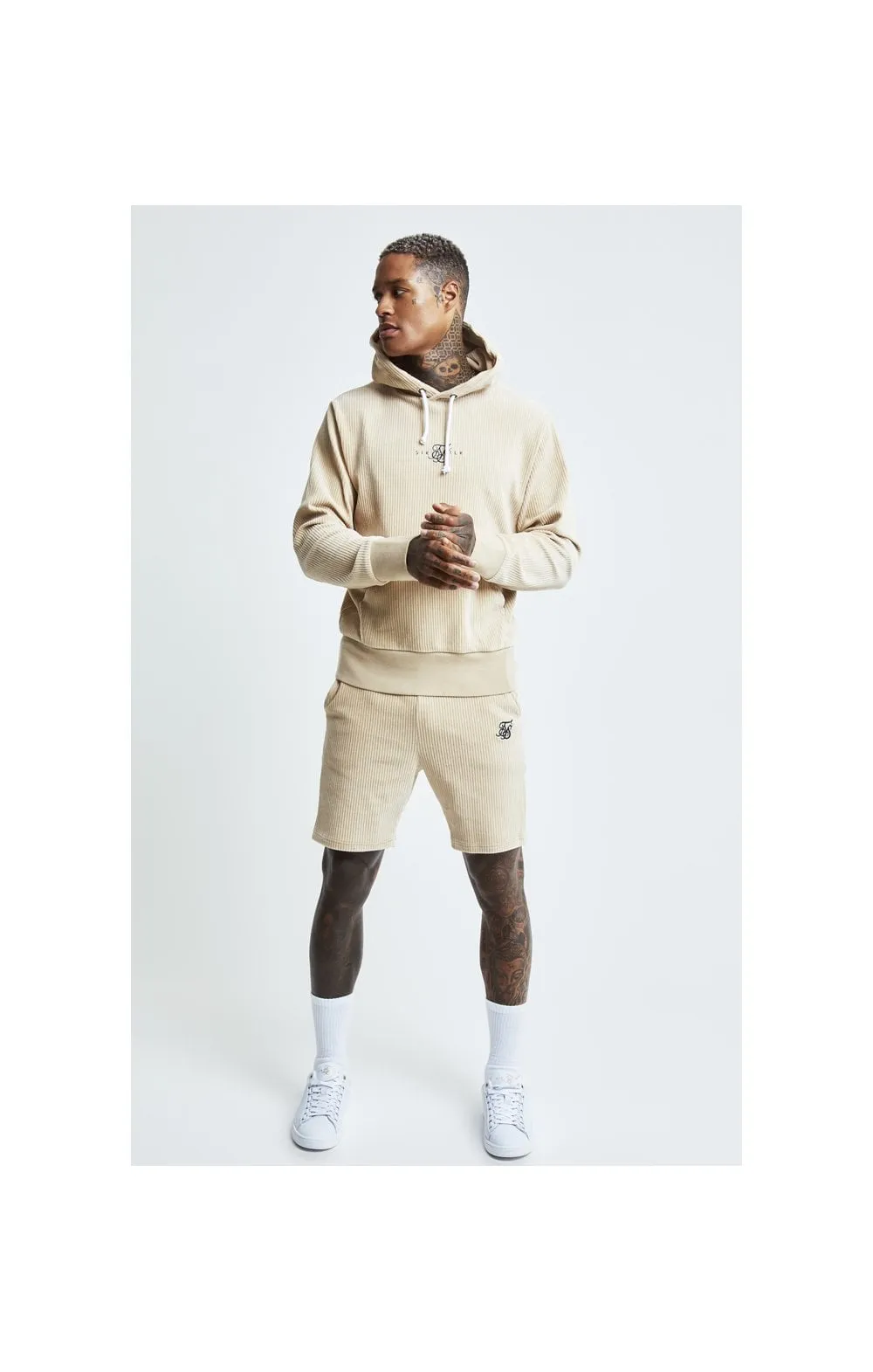 SikSilk Allure Corduroy Shorts - Beige sold by Siksilk product image thumbnail 4