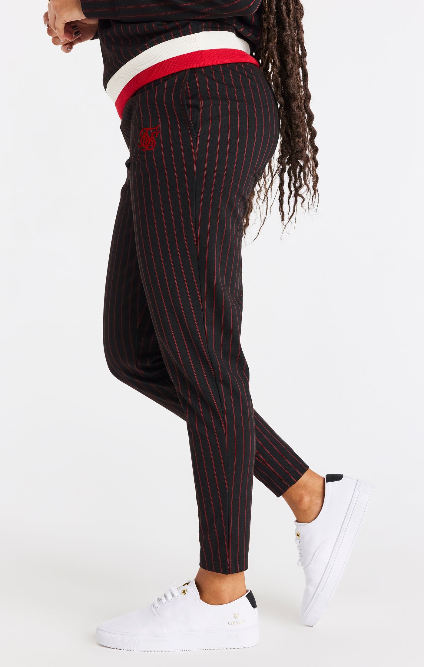 SikSilk Baseball Stripe Pants - Black & Red sold by Siksilk product image thumbnail 2