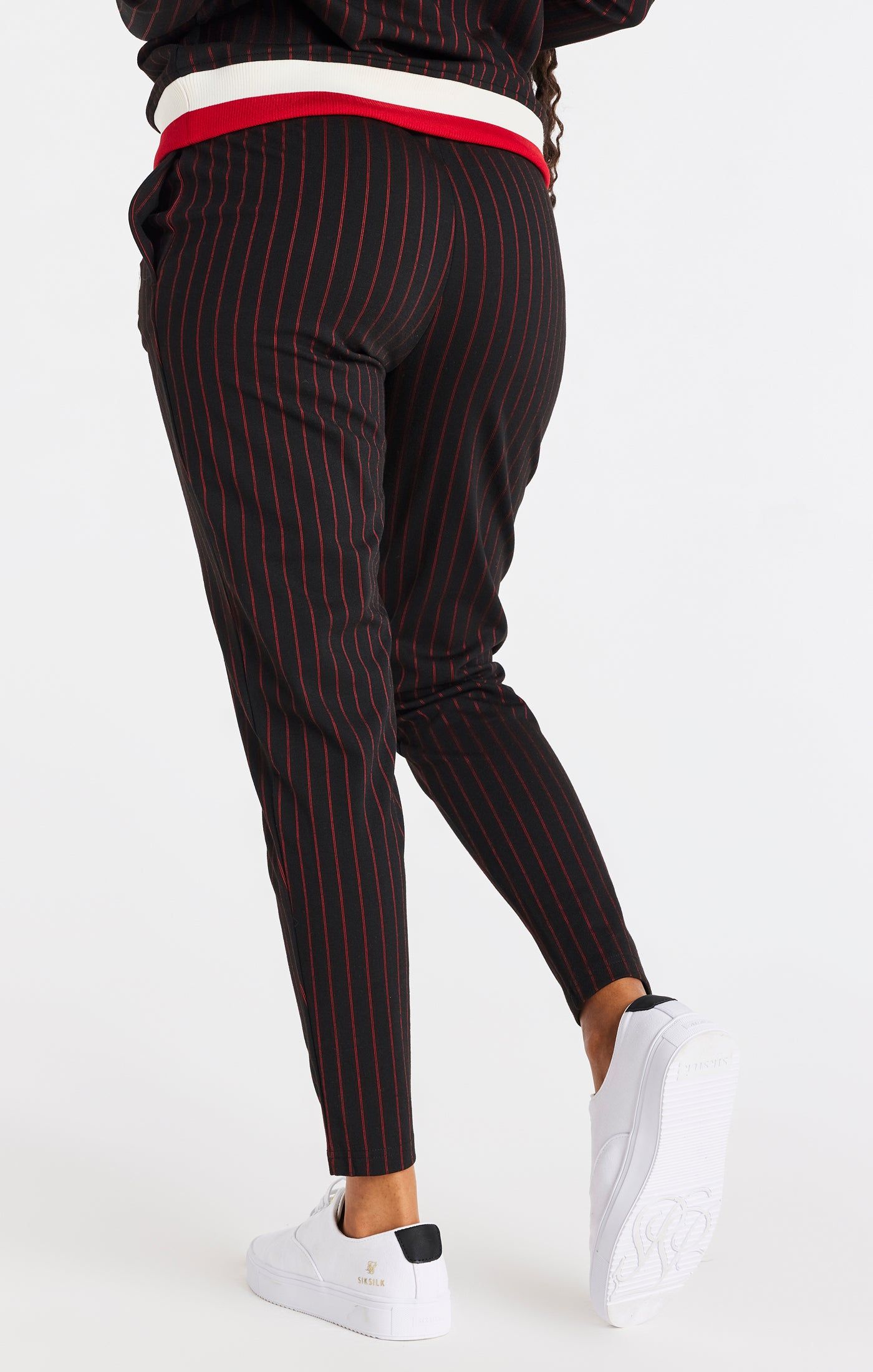SikSilk Baseball Stripe Pants - Black & Red sold by Siksilk product image thumbnail 3