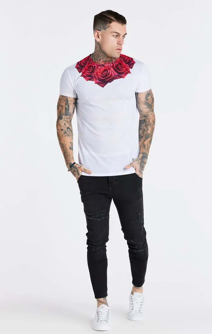 White Rose Muscle Fit T-Shirt sold by Siksilk product image thumbnail 3