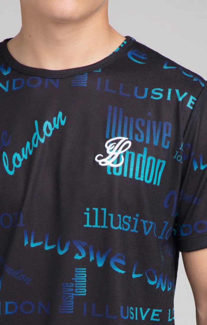 Boys Illusive Black Logo Printed T-Shirt sold by Siksilk product image thumbnail 2