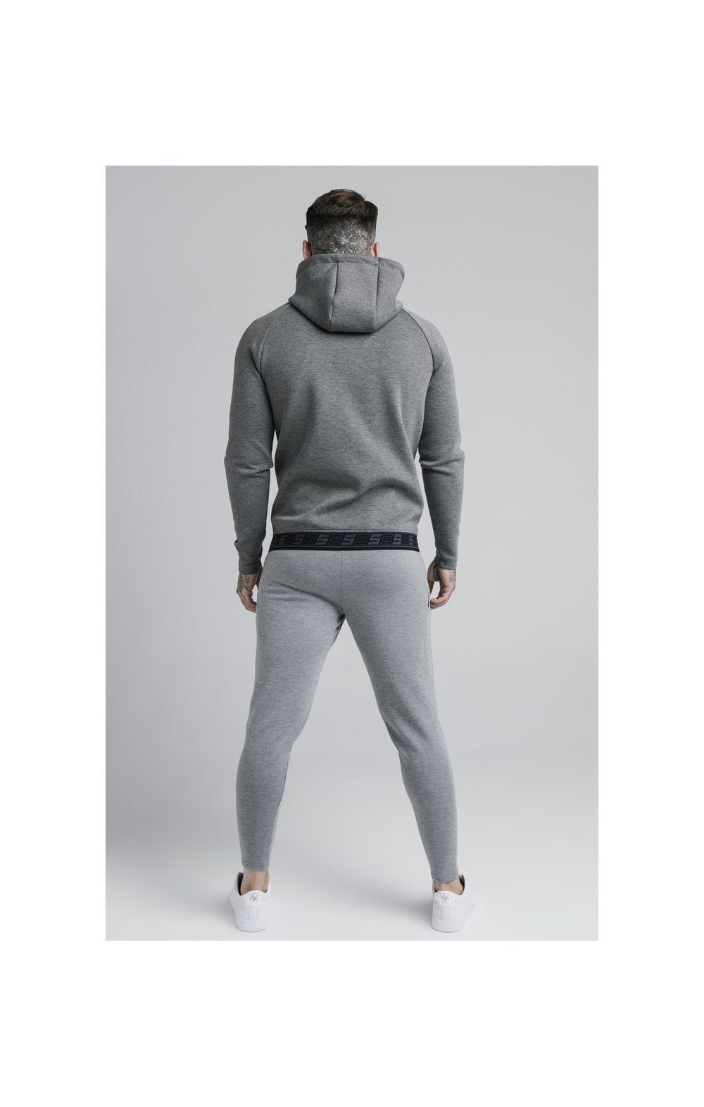 SikSilk Exhibit Zip Through Hoodie - Grey Marl sold by Siksilk product image thumbnail 4