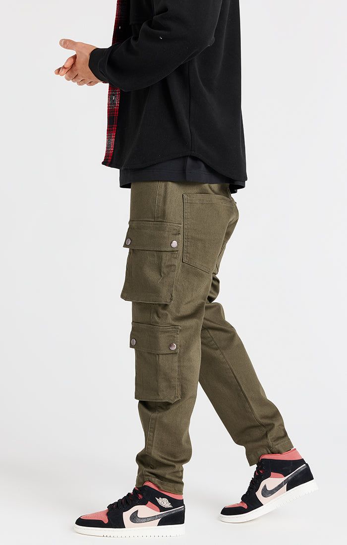 Khaki Loose Fit Cargo Pant sold by Siksilk product image thumbnail 3