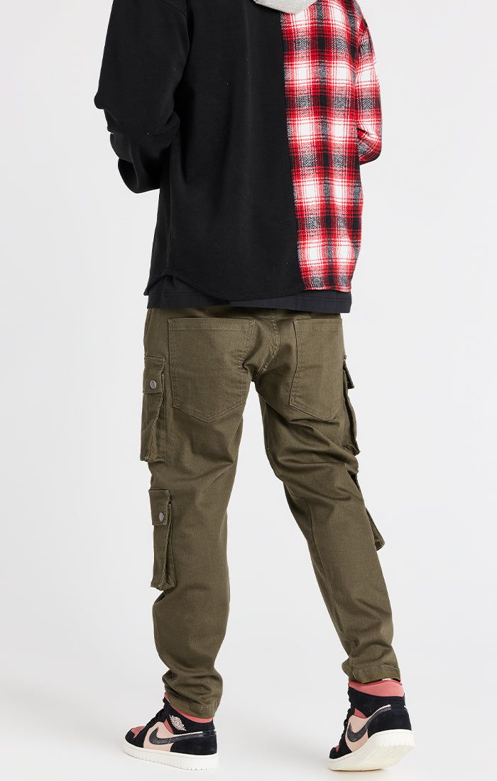 Khaki Loose Fit Cargo Pant sold by Siksilk product image thumbnail 4