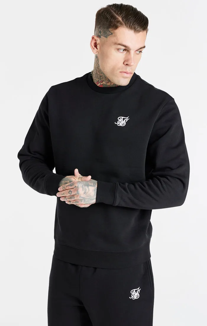 Black Essential Crew Sweatshirt sold by Siksilk