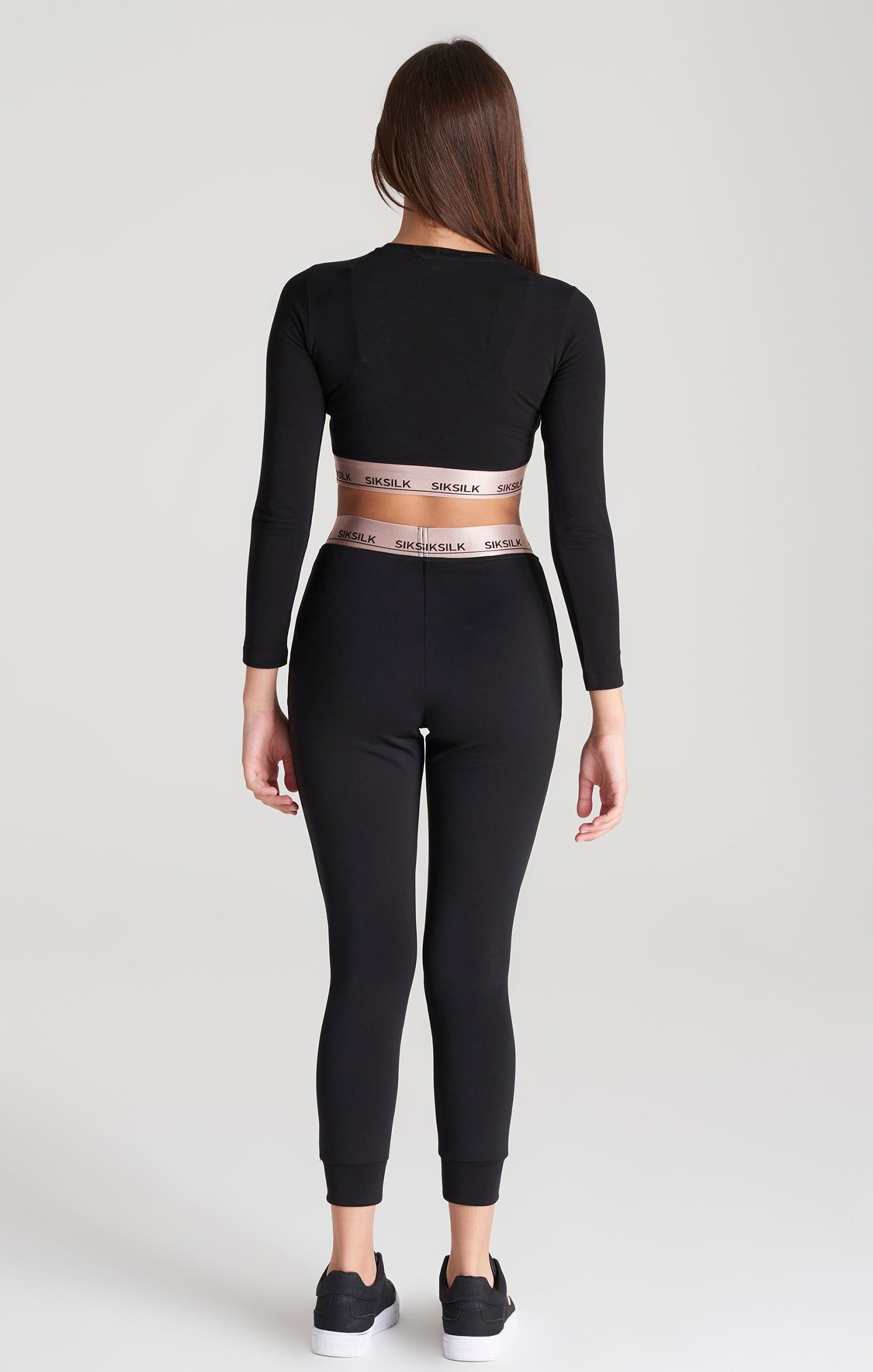 Girls Black Taped Track Pant sold by Siksilk product image thumbnail 5