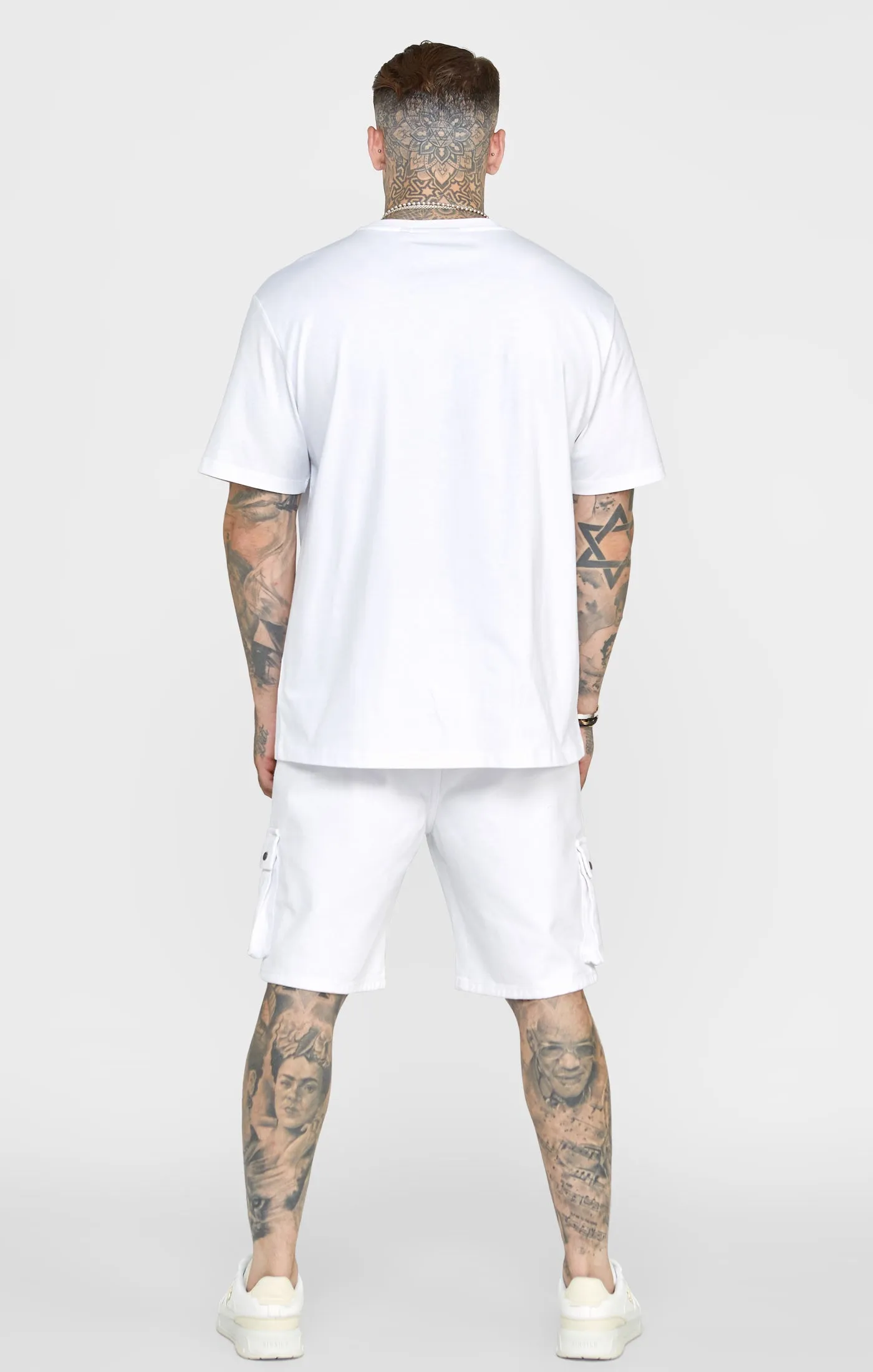 White Oversized Crest T-Shirt sold by Siksilk product image thumbnail 5