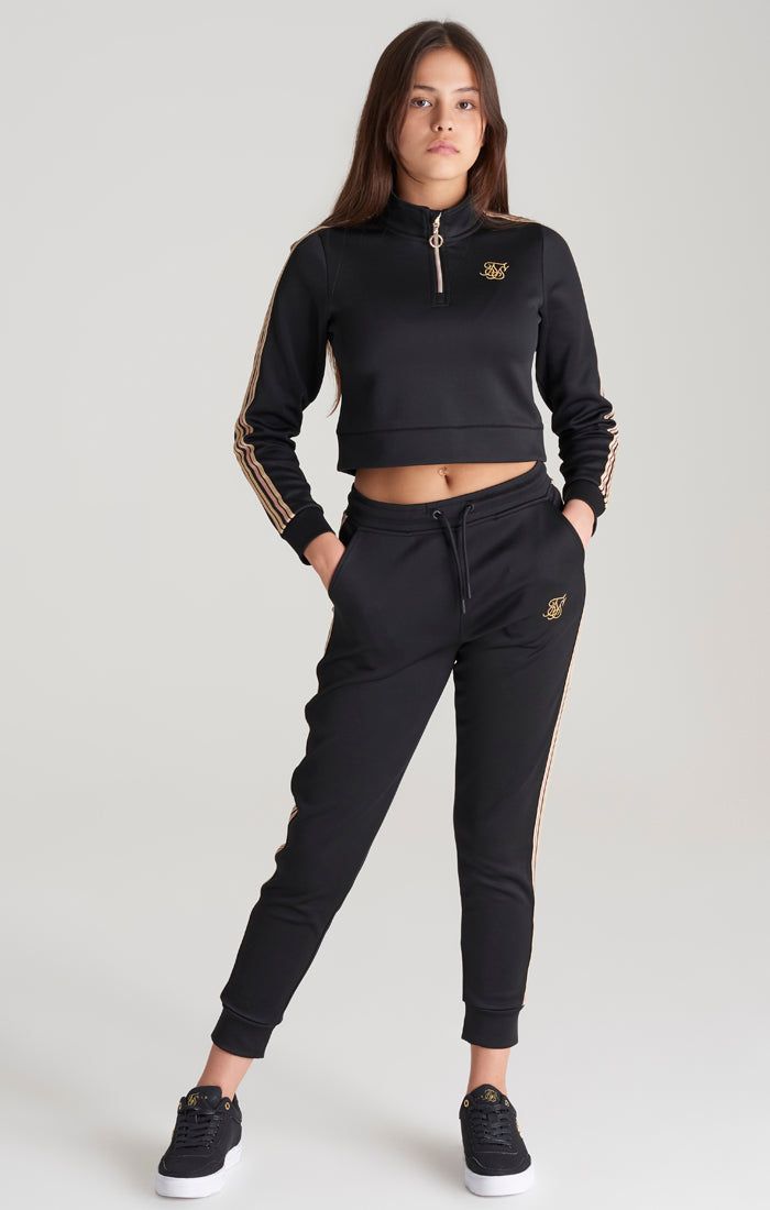 Girls Black Taped Track Pant sold by Siksilk product image thumbnail 6
