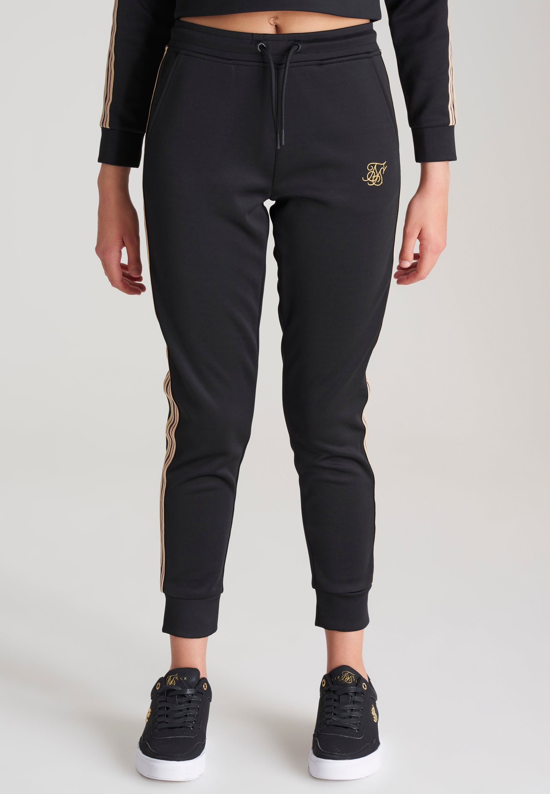 Girls Black Taped Track Pant sold by Siksilk product image thumbnail 3