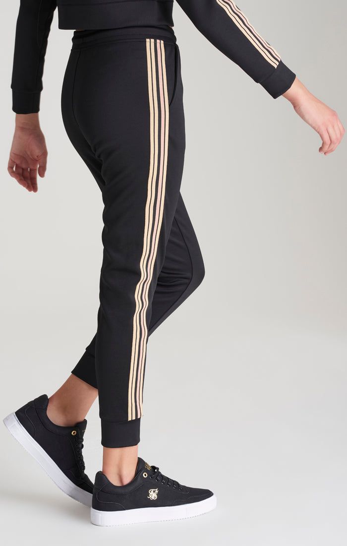 Girls Black Taped Track Pant sold by Siksilk product image thumbnail 4