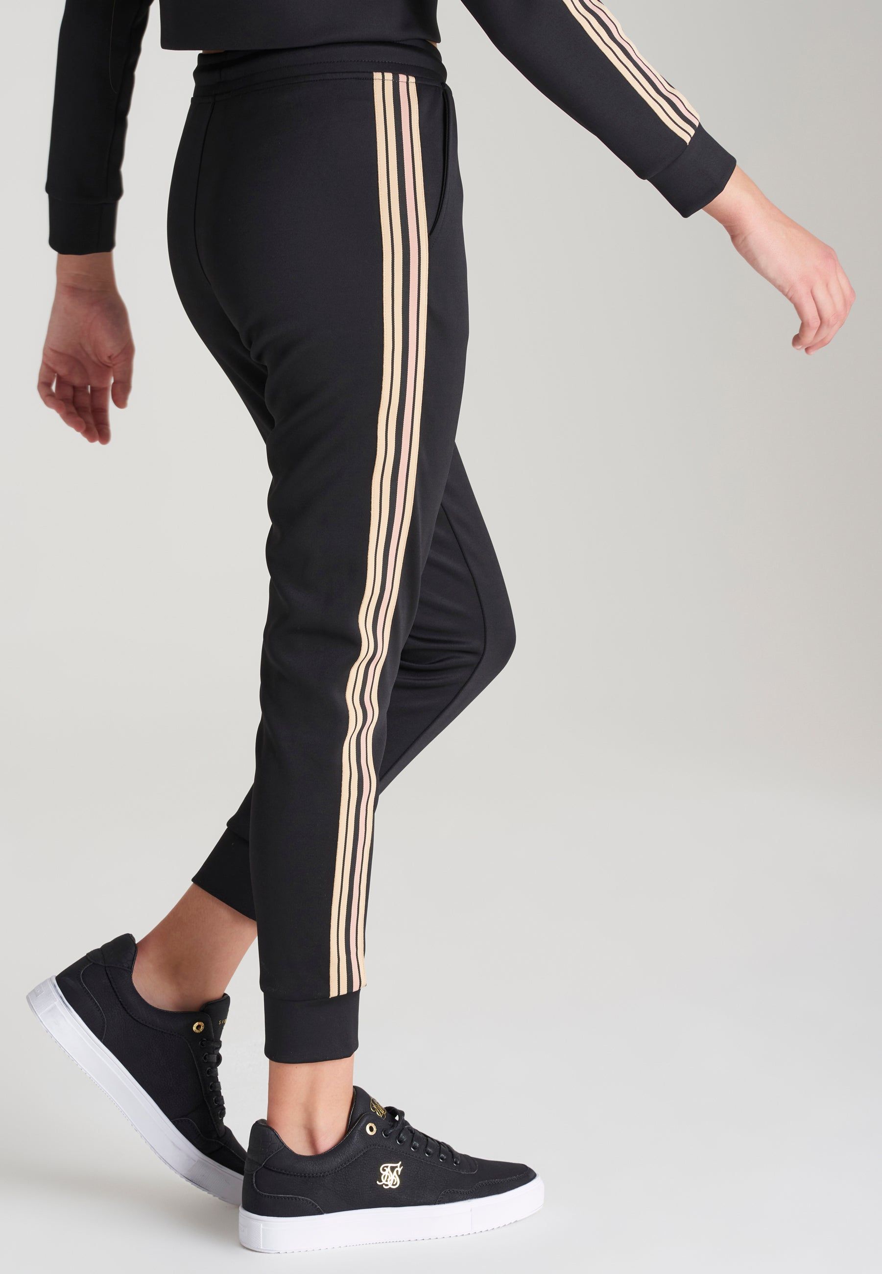 Girls Black Taped Track Pant sold by Siksilk product image thumbnail 2