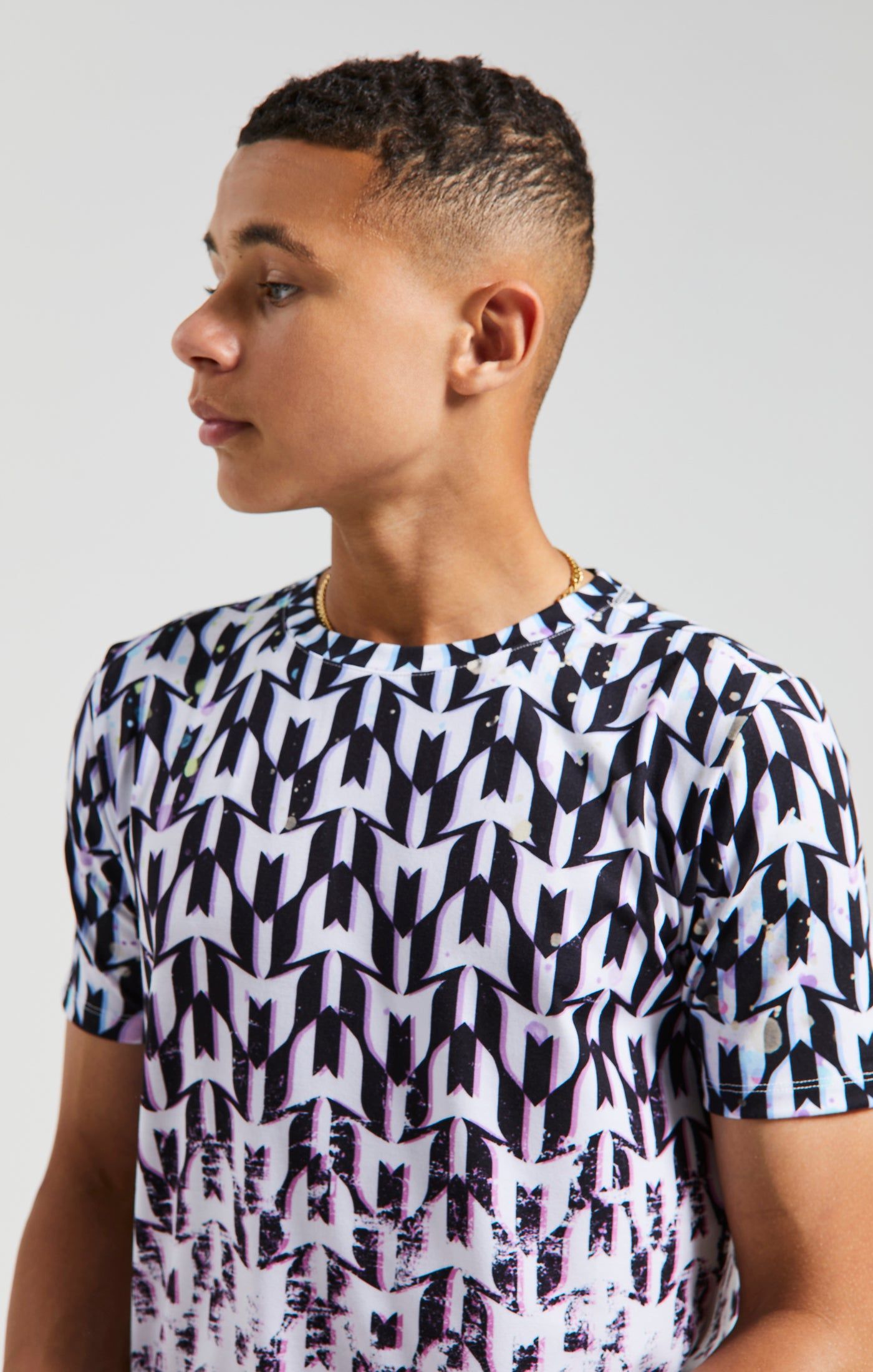 Boys Messi x SikSilk Black Logo T-Shirt sold by Siksilk product image thumbnail 3