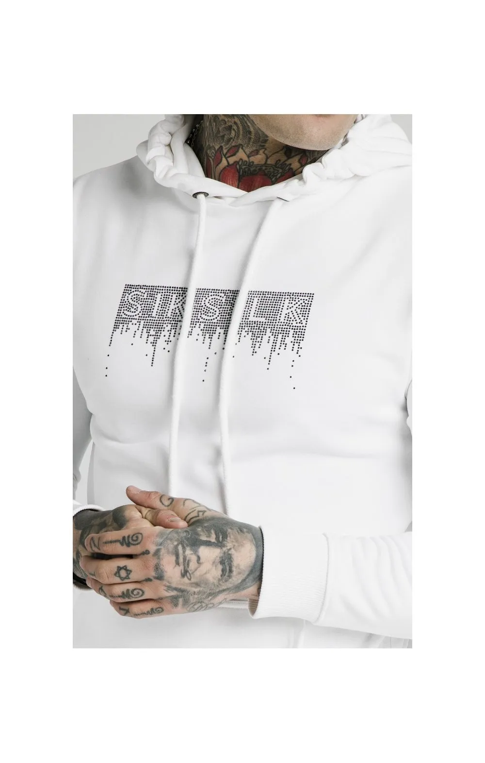 SikSilk Rhinestone Creep Overhead Hoodie – White sold by Siksilk product image thumbnail 2