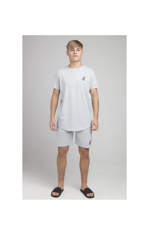 Boys Illusive Grey Marl T-Shirt And Short Twin Set sold by Siksilk
