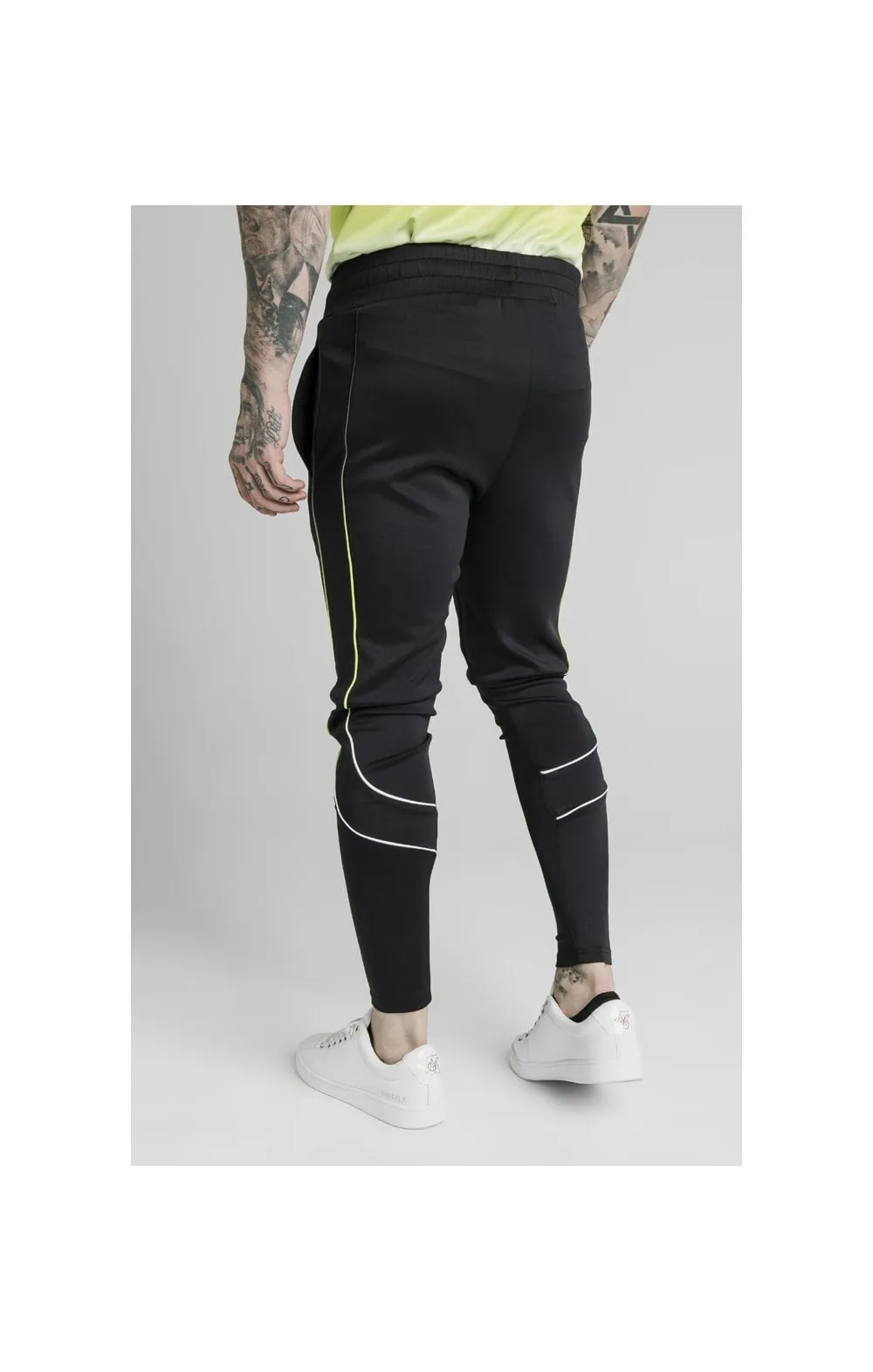 SikSilk Tri Fade Tape Track Pants - Black,Fluro & White sold by Siksilk product image thumbnail 3