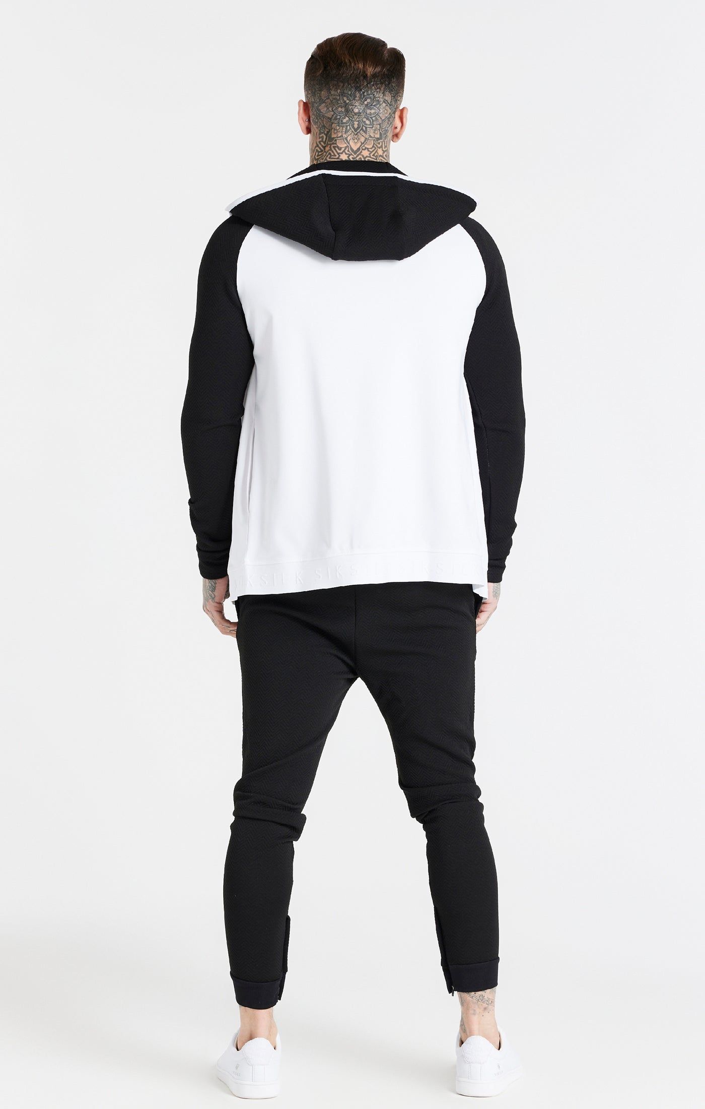 White Surface Zip Through Hoodie sold by Siksilk product image thumbnail 5