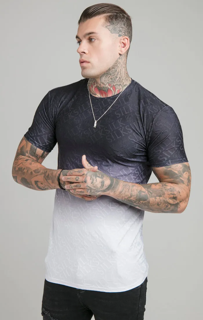 Black Fade Print Muscle Fit T-Shirt sold by Siksilk