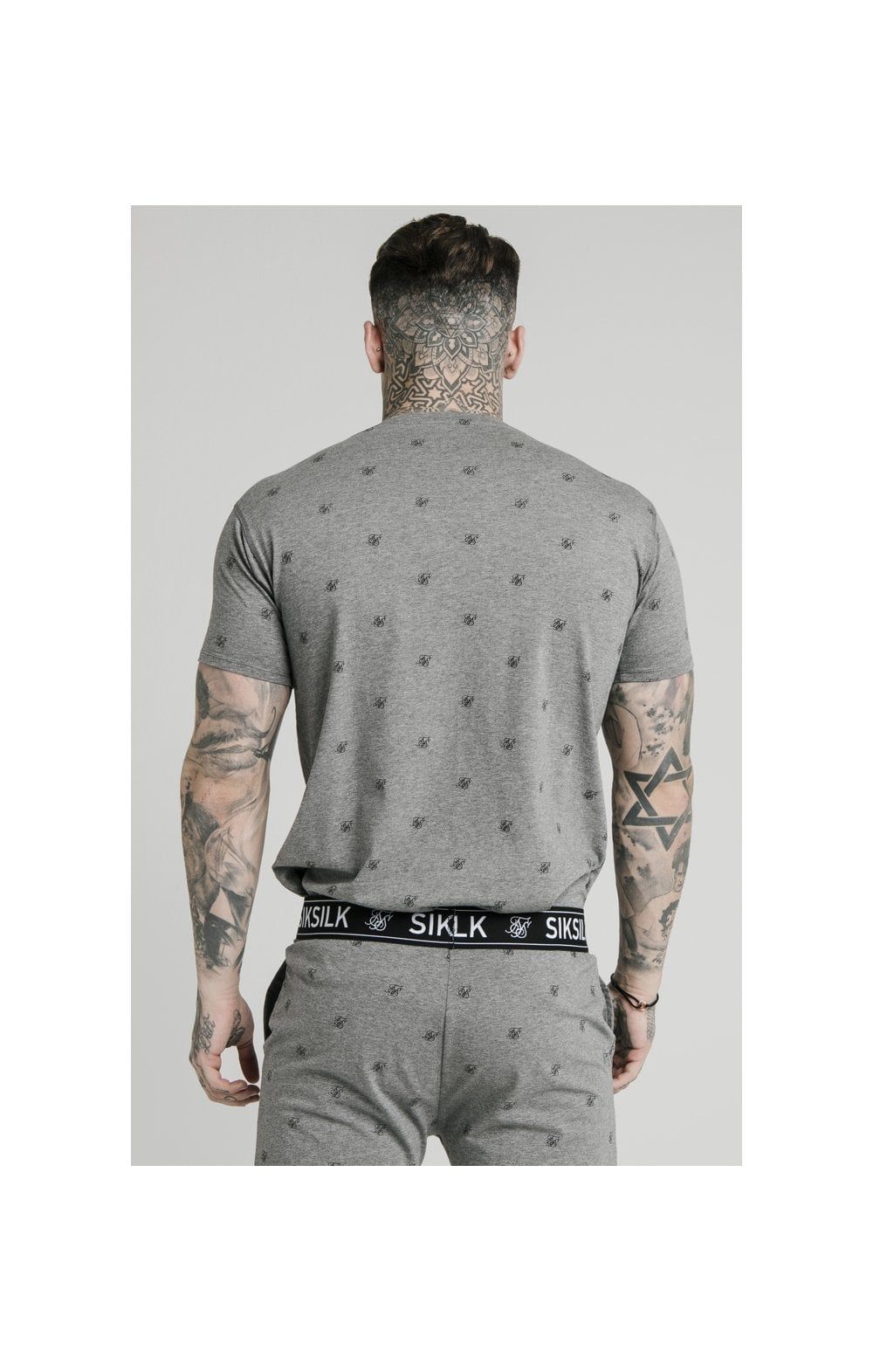 SikSilk Logo Lounge Tee – Black & Grey Marl 2 Pack - 1 Black tee & 1 Grey Marl Tee sold by Siksilk product image thumbnail 9