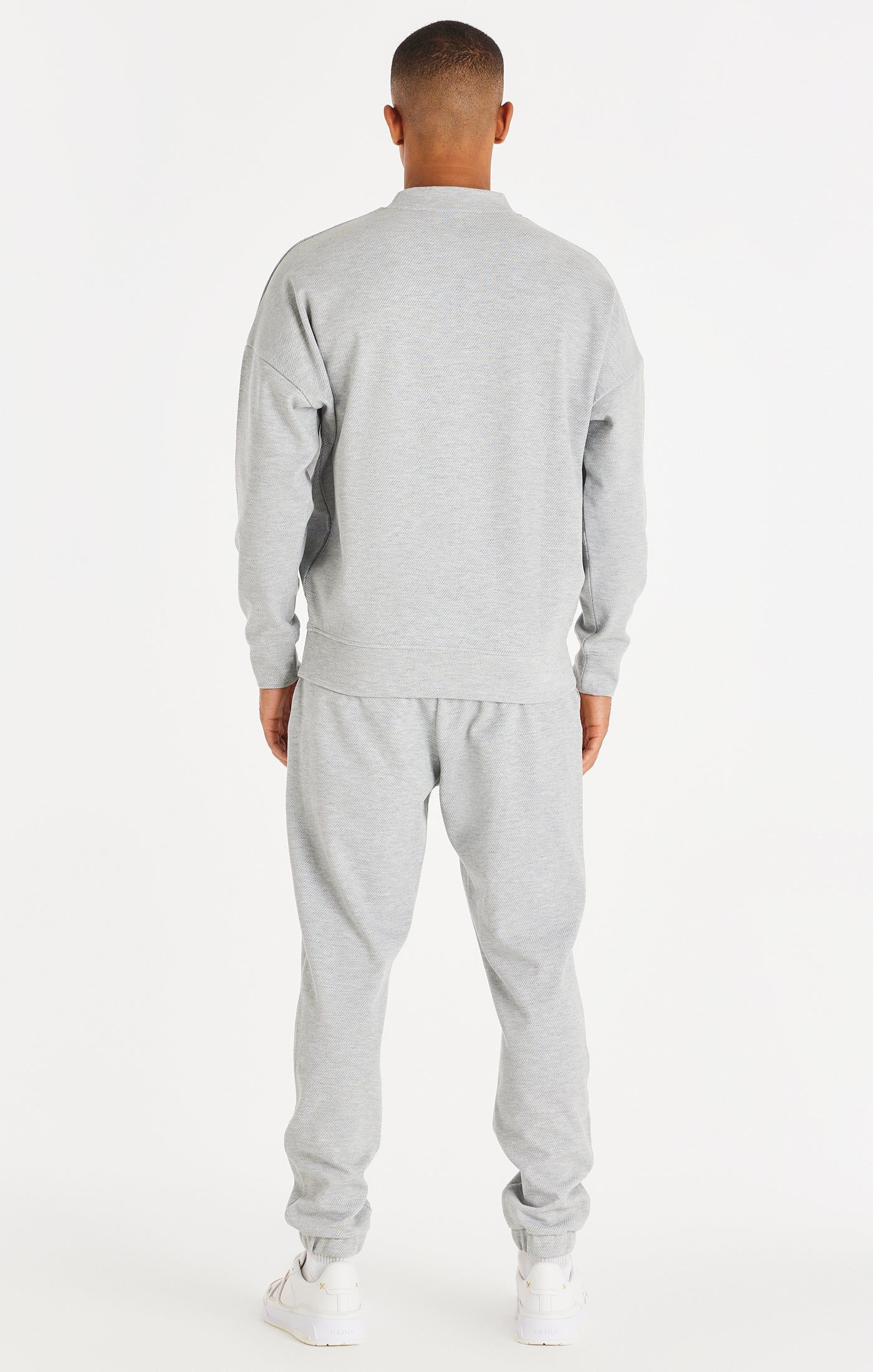 Grey Marl Textured Relaxed Jogger sold by Siksilk product image thumbnail 5