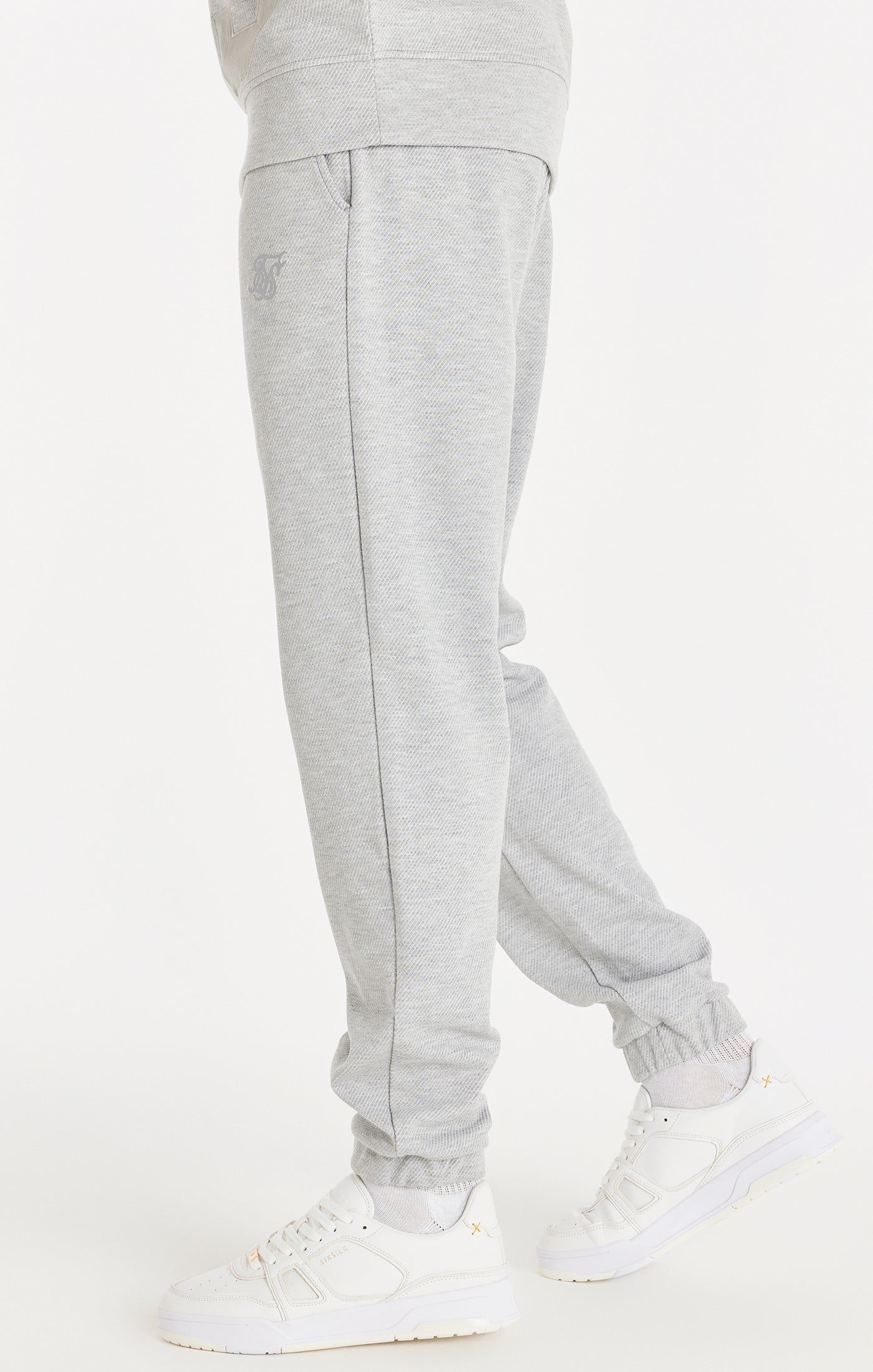 Grey Marl Textured Relaxed Jogger sold by Siksilk product image thumbnail 2