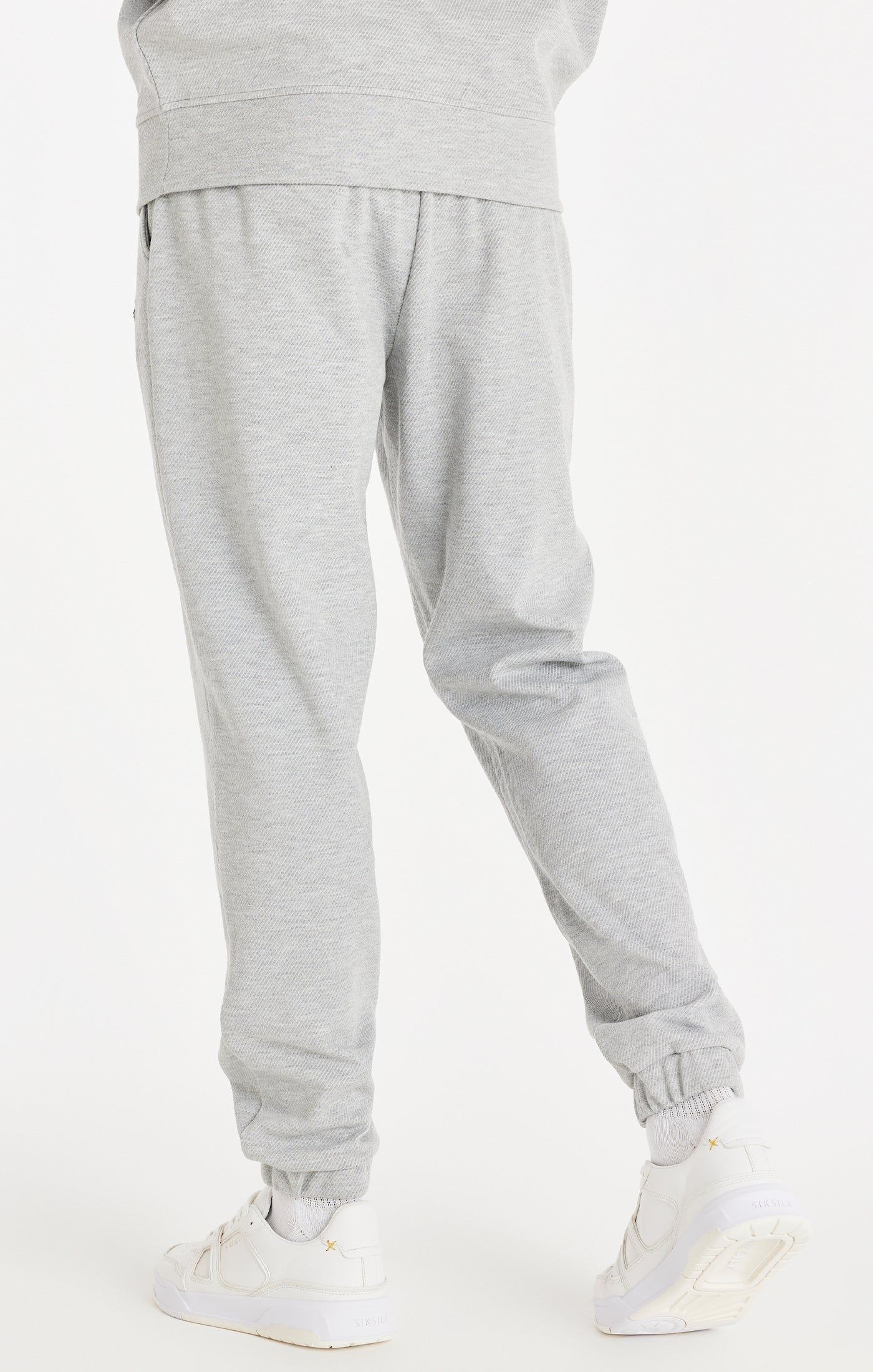 Grey Marl Textured Relaxed Jogger sold by Siksilk product image thumbnail 3
