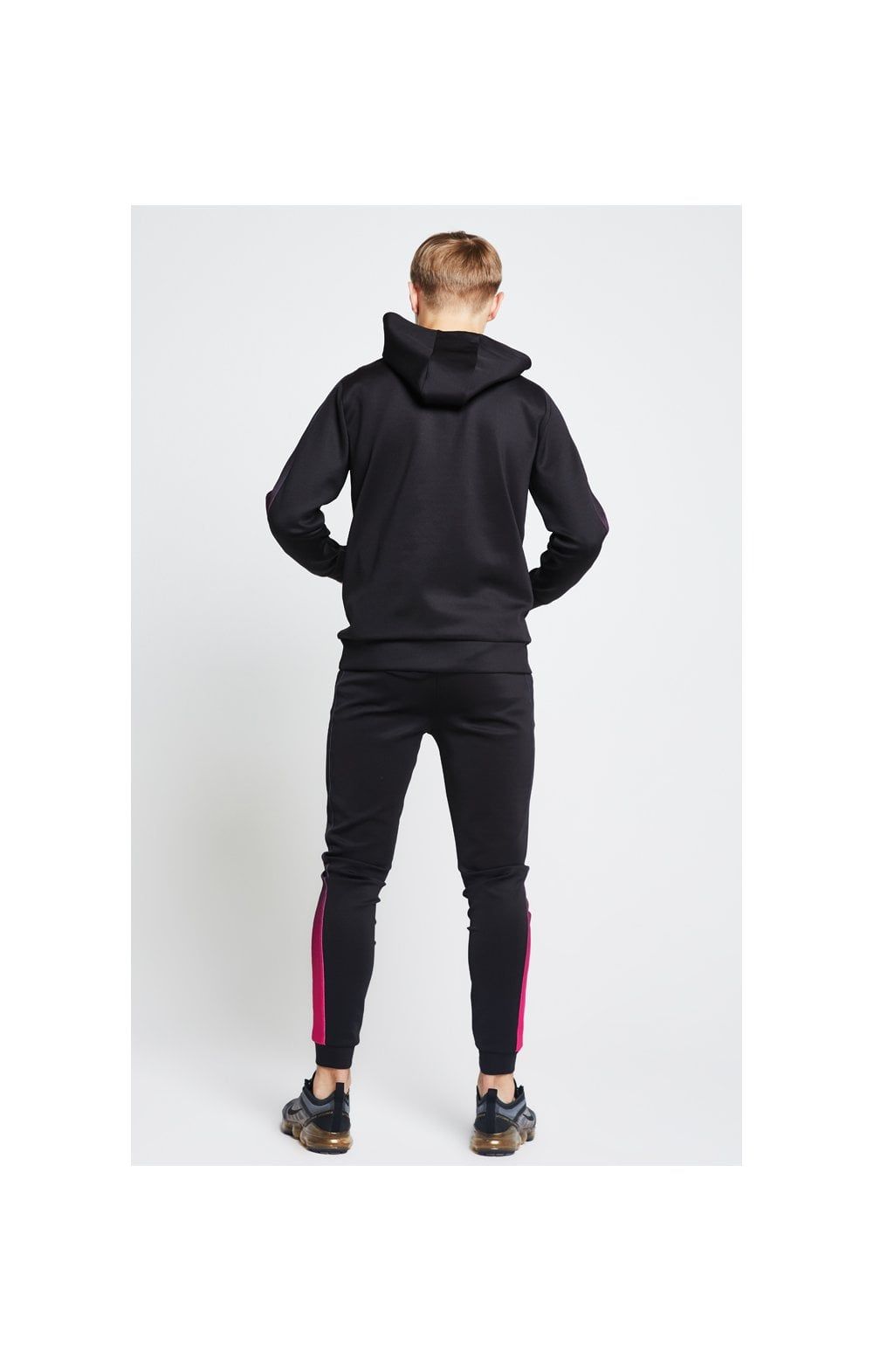 Illusive London Fade Panel Overhead Hoodie - Black & Pink sold by Siksilk product image thumbnail 6