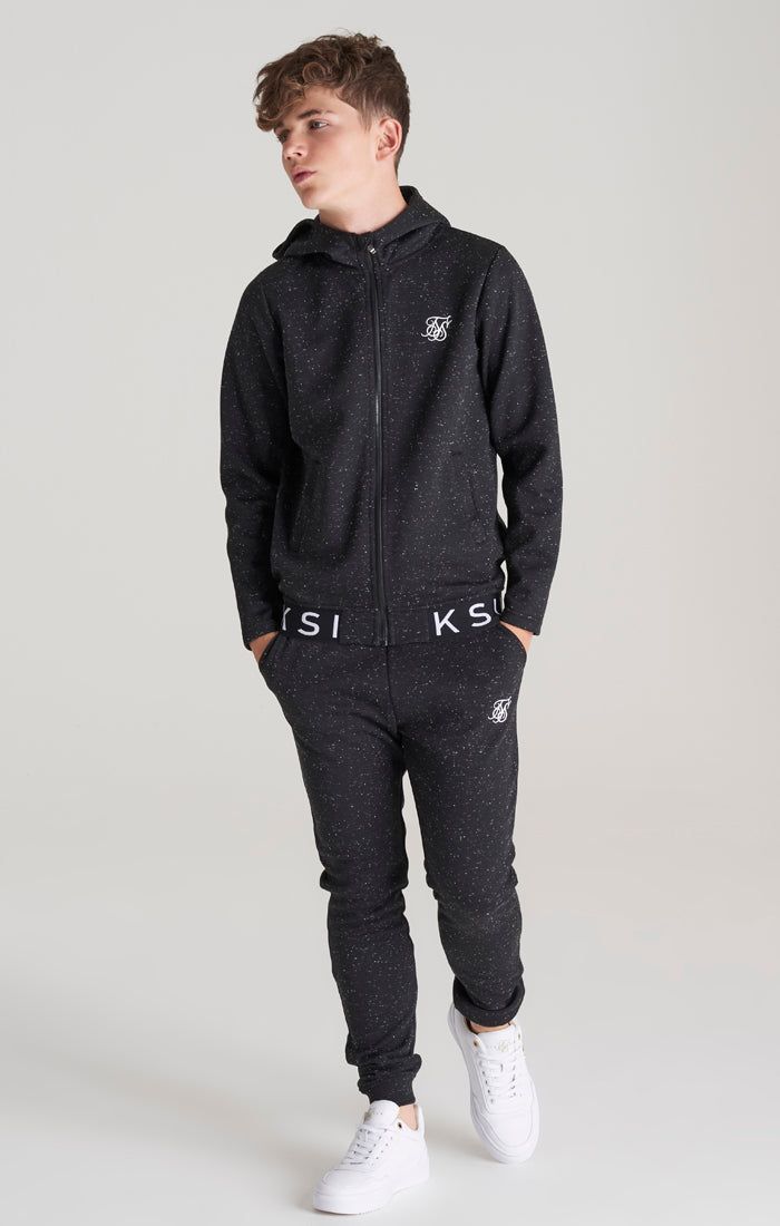 Boys Black Neps Zip Thru Hoodie sold by Siksilk product image thumbnail 4