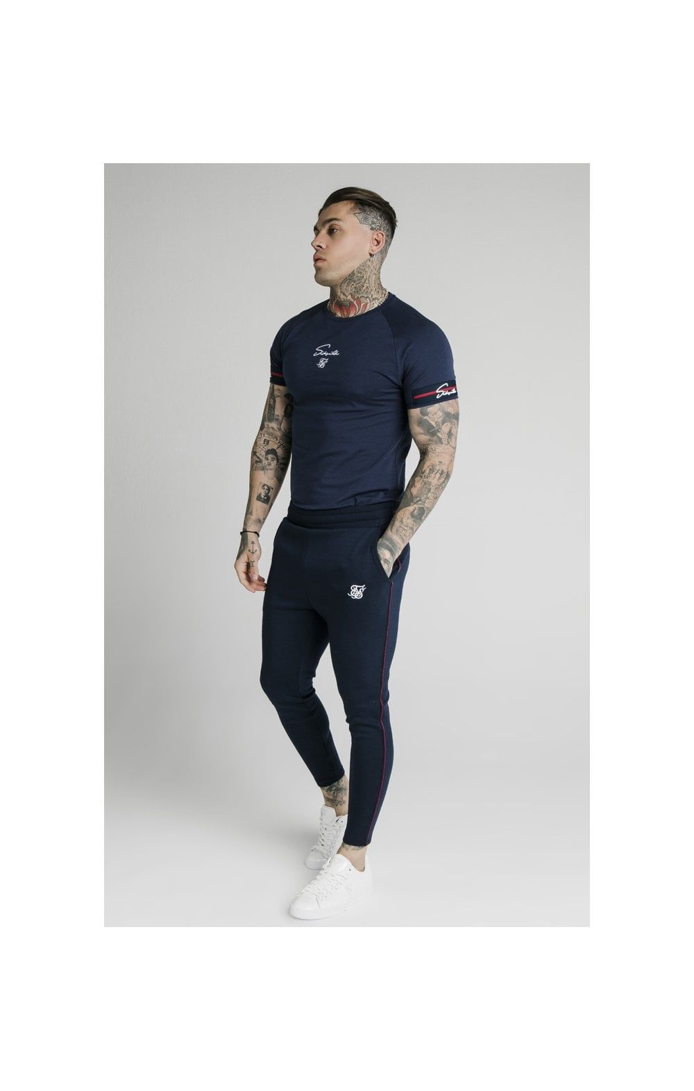 SikSilk Exposed Tape Jogger - Navy sold by Siksilk product image thumbnail 4