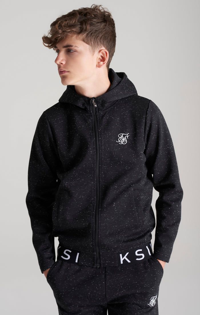 Boys Black Neps Zip Thru Hoodie sold by Siksilk product image thumbnail 2