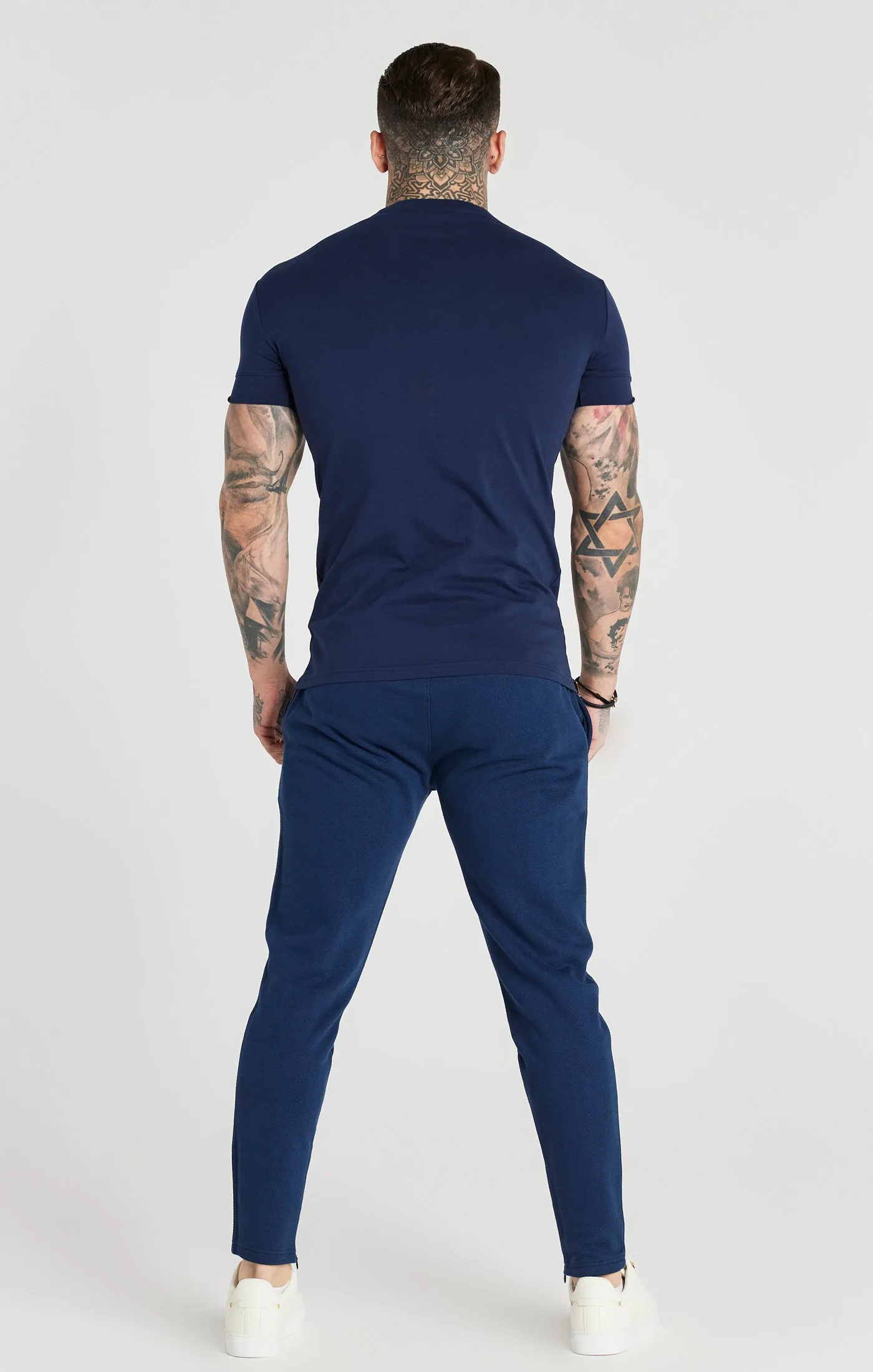 Navy Smart Muscle Fit T-Shirt sold by Siksilk product image thumbnail 4