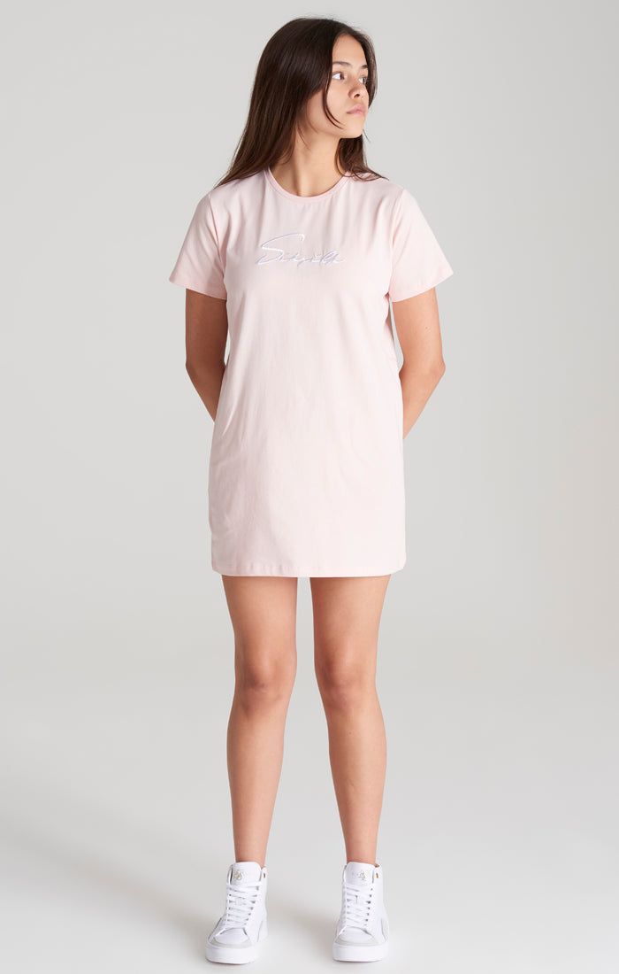 Girls Pink Signature T-Shirt Dress sold by Siksilk product image thumbnail 2