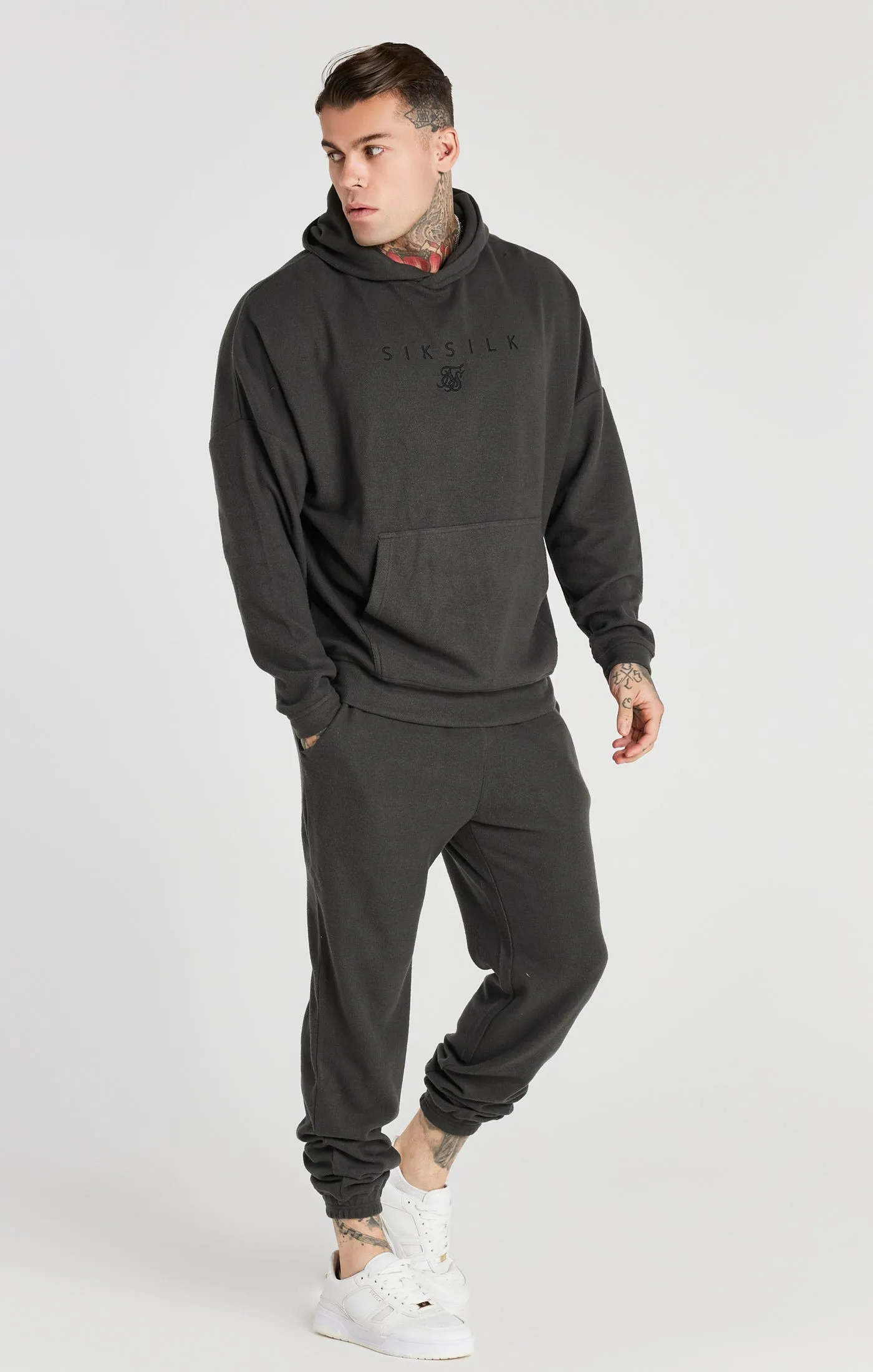Grey Overhead Rib Hoodie sold by Siksilk product image thumbnail 4