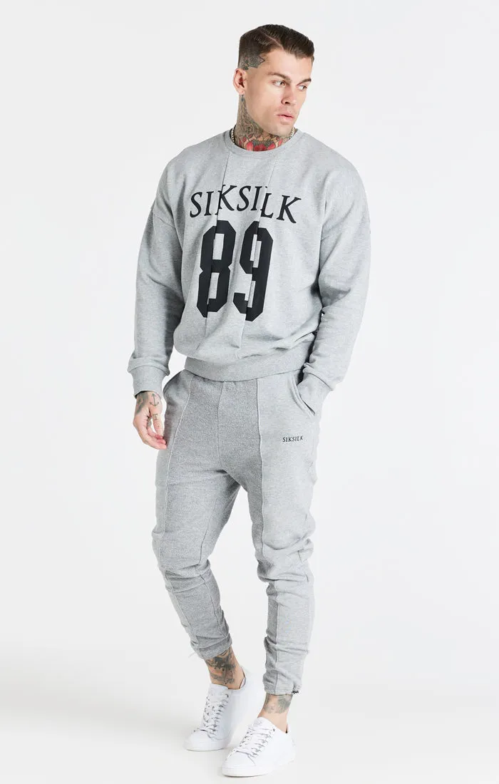 Grey Marl Logo Crew Sweatshirt sold by Siksilk product image thumbnail 3