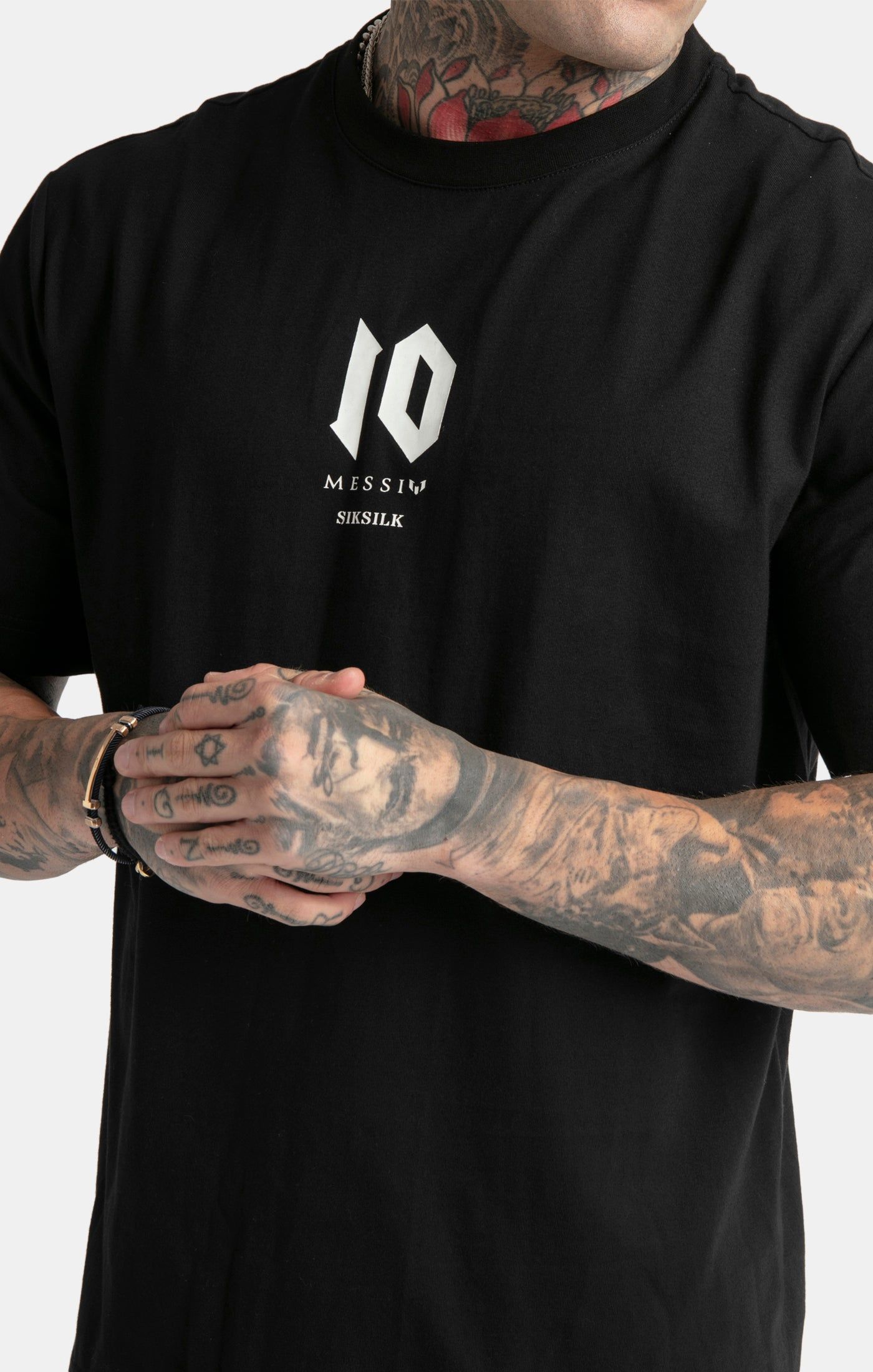 Messi x SikSilk Black Oversized T-Shirt sold by Siksilk product image thumbnail 4