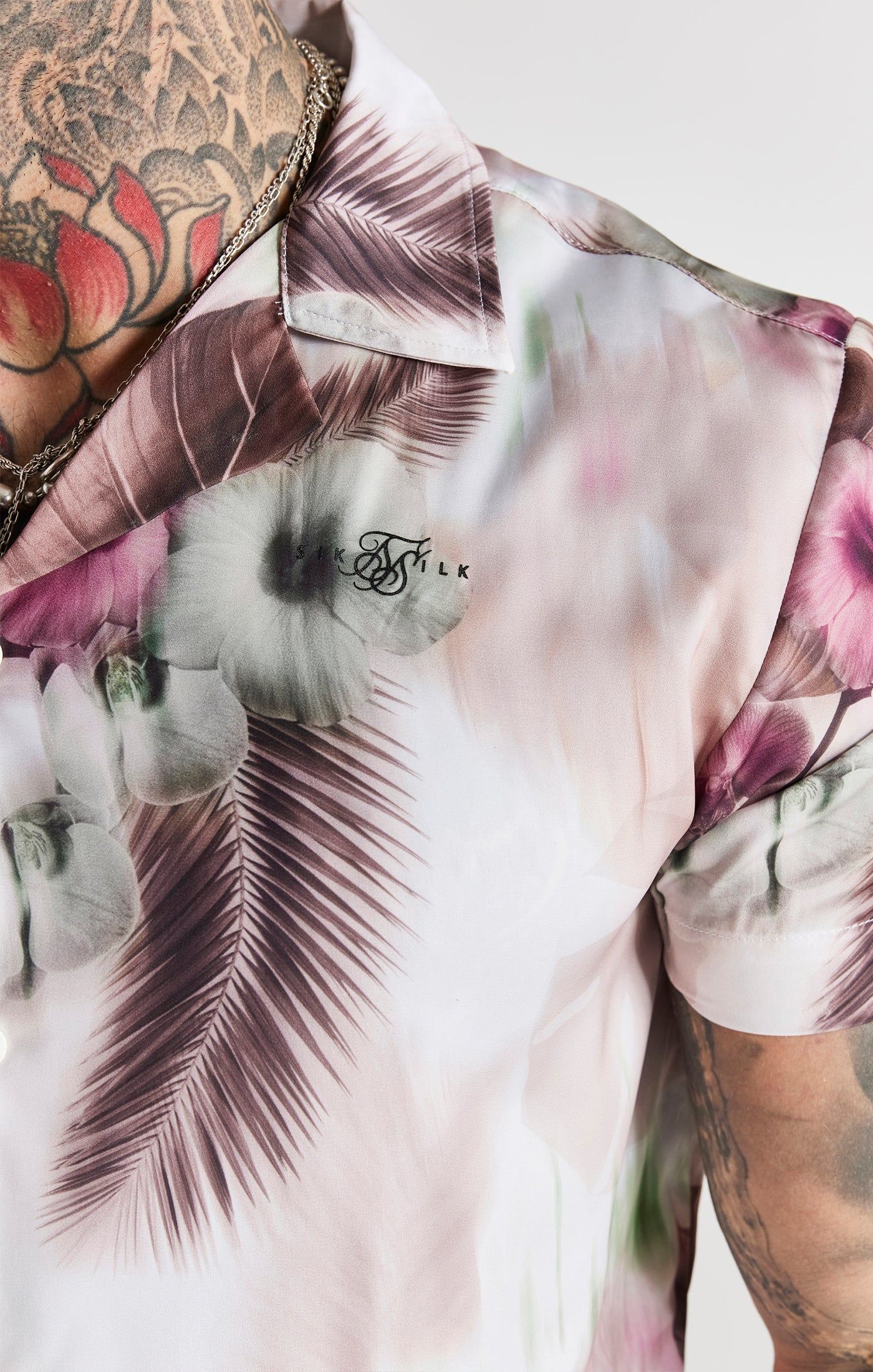 Pink Floral Blur Resort Shirt sold by Siksilk product image thumbnail 2