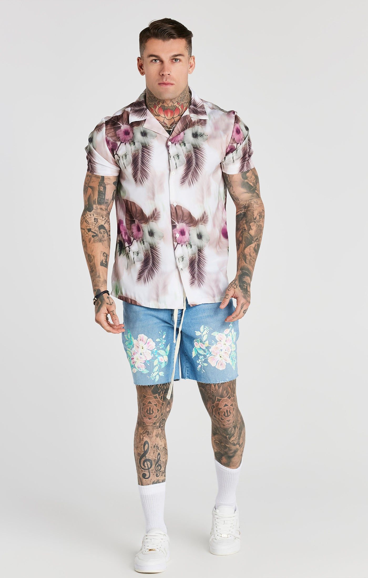 Pink Floral Blur Resort Shirt sold by Siksilk product image thumbnail 3