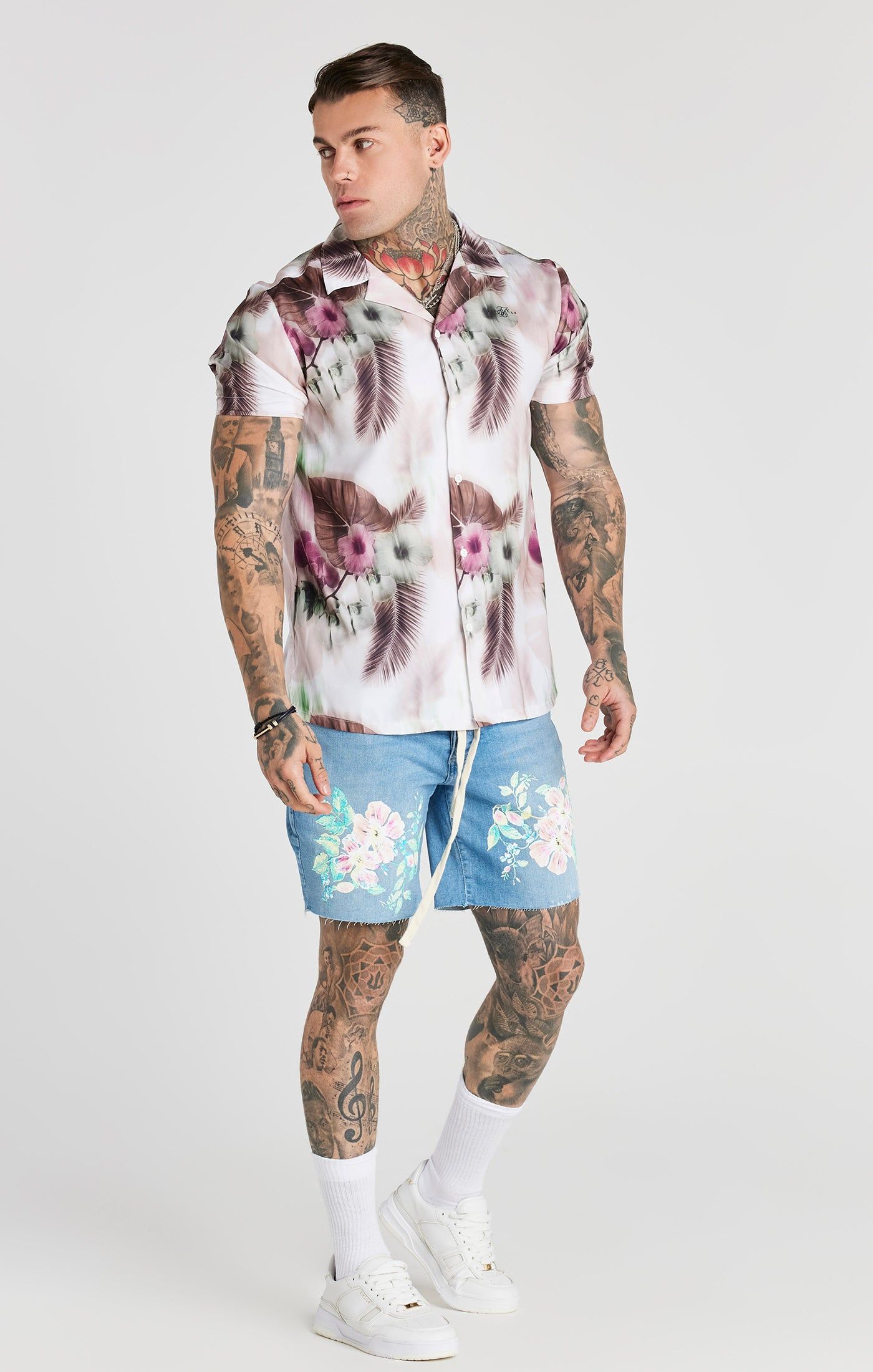 Pink Floral Blur Resort Shirt sold by Siksilk product image thumbnail 4