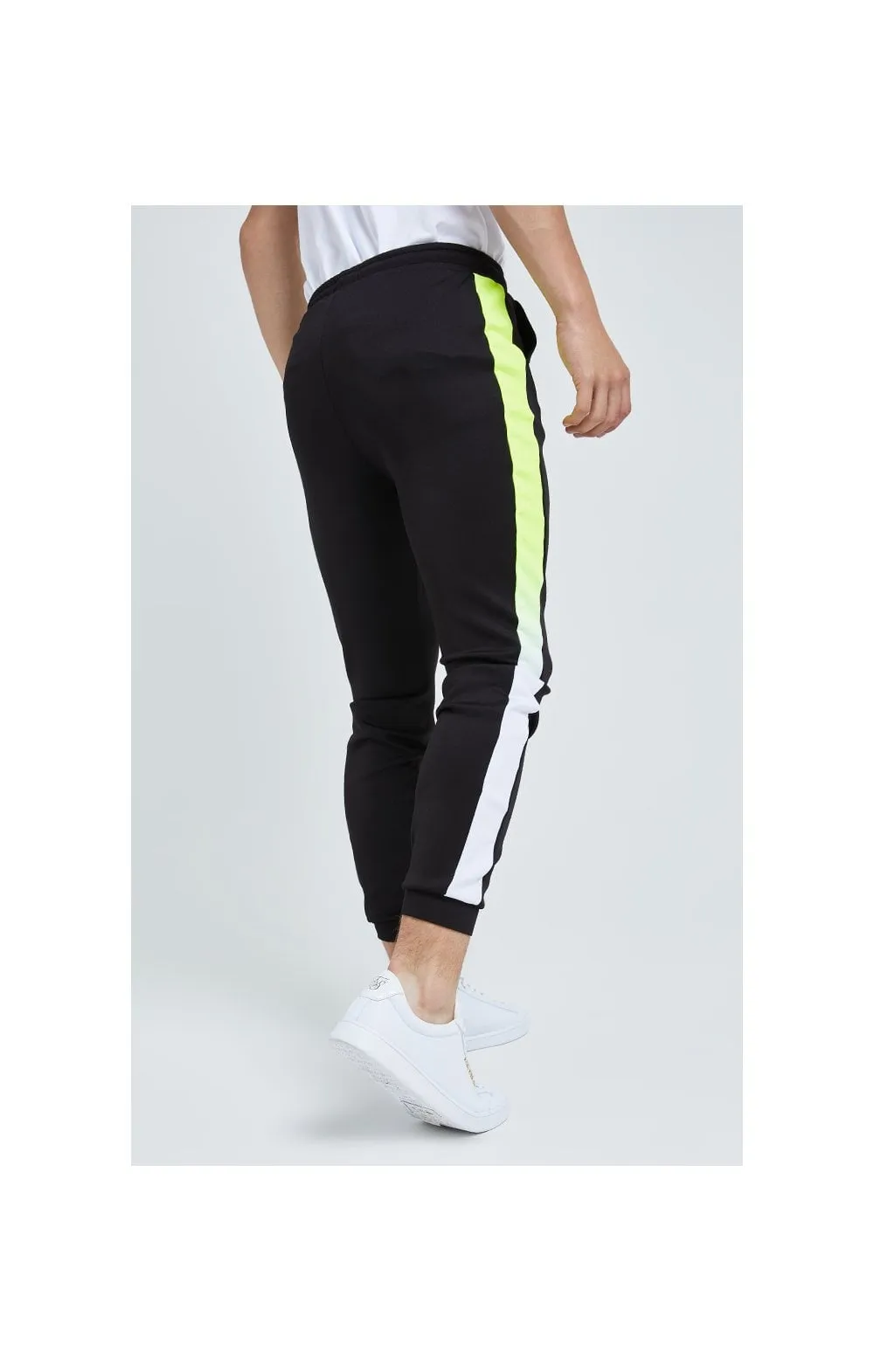 Illusive London Fade Panel Jogger - Black,White & Neon Yellow sold by Siksilk product image thumbnail 4