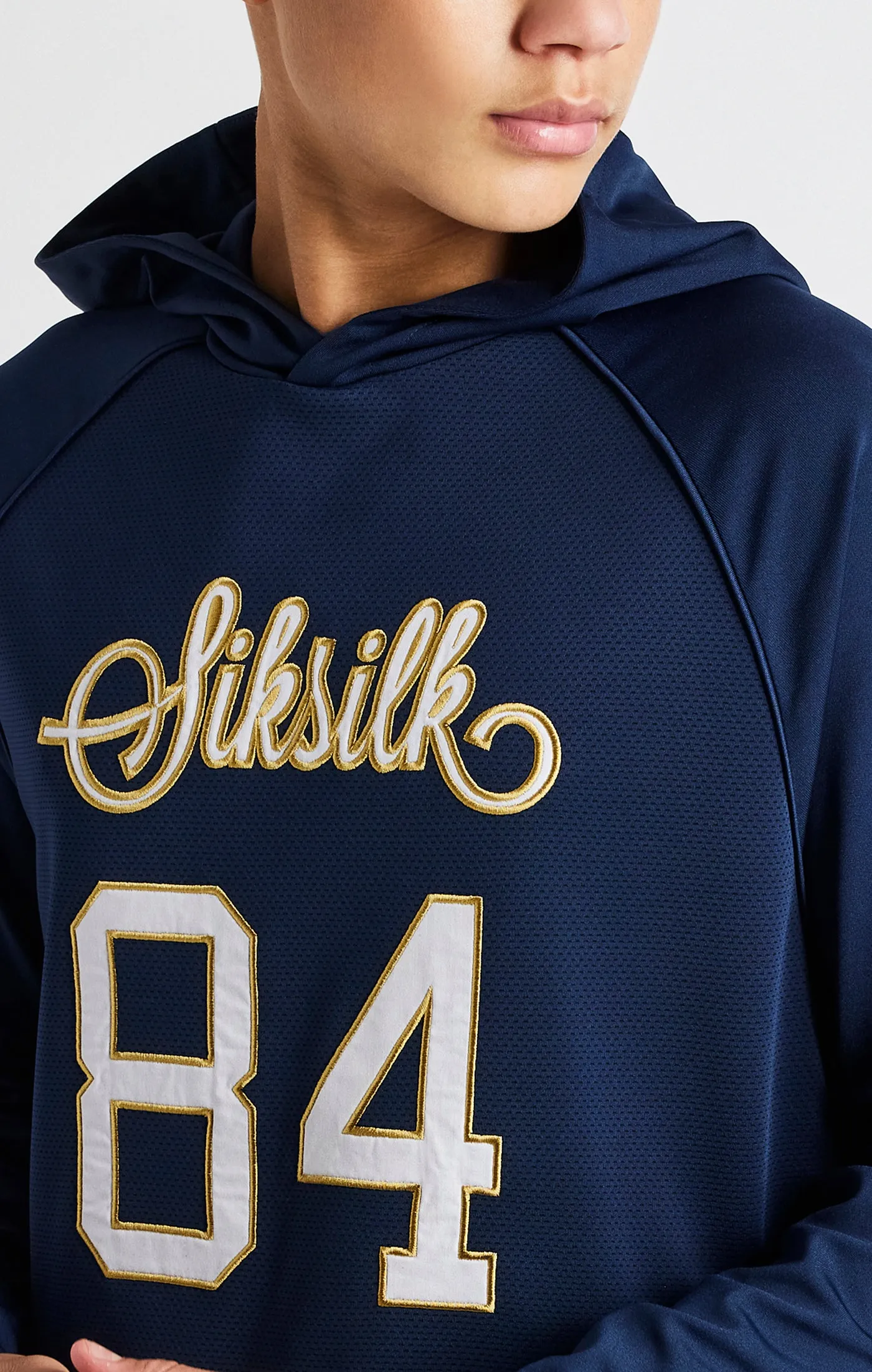 Boys Navy Retro Hoodie sold by Siksilk product image thumbnail 2