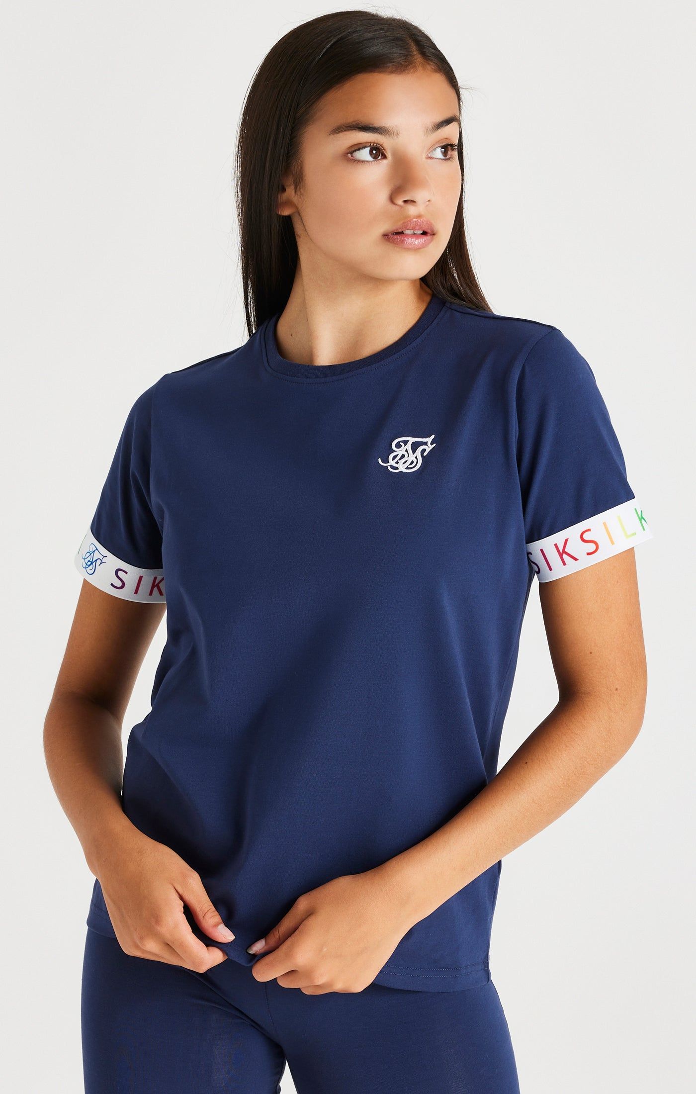 SikSilk Rainbow Boyfriend Tee - Navy sold by Siksilk product image thumbnail 6