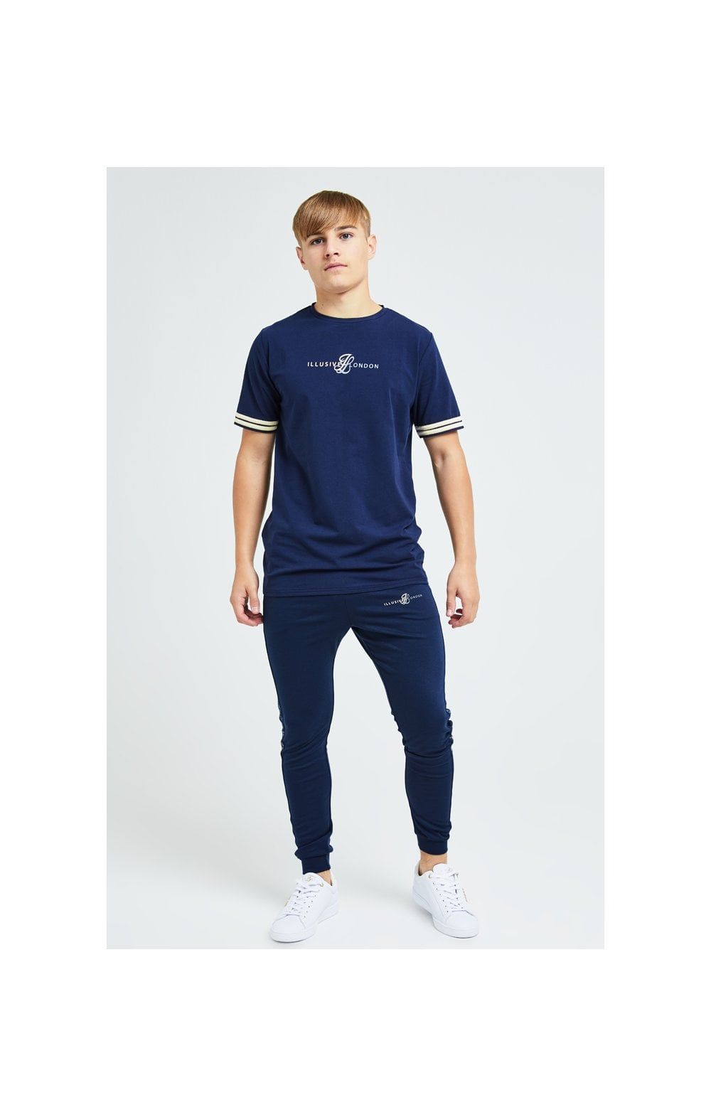 Illusive London Legacy Tee - Navy & Cream sold by Siksilk product image thumbnail 5